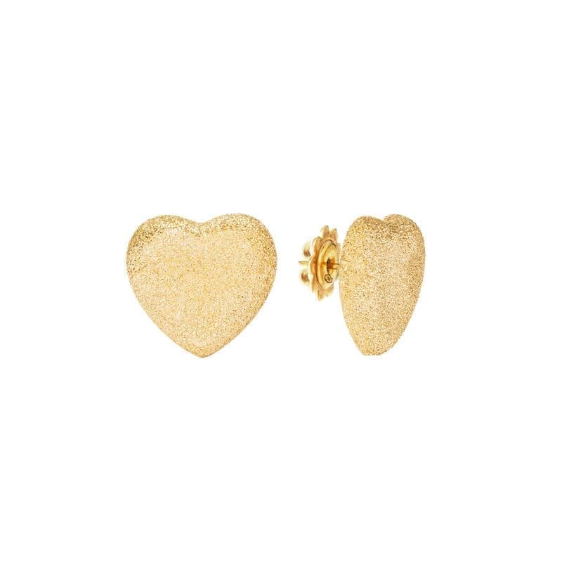 Florentine Finish Heart Stud Earrings