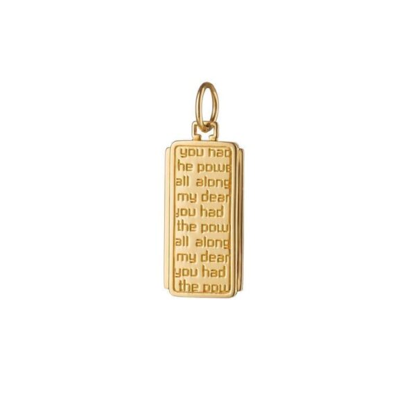 Dorothy Medallion Yellow Gold "You Had The Power All Along My Dear" Pendant