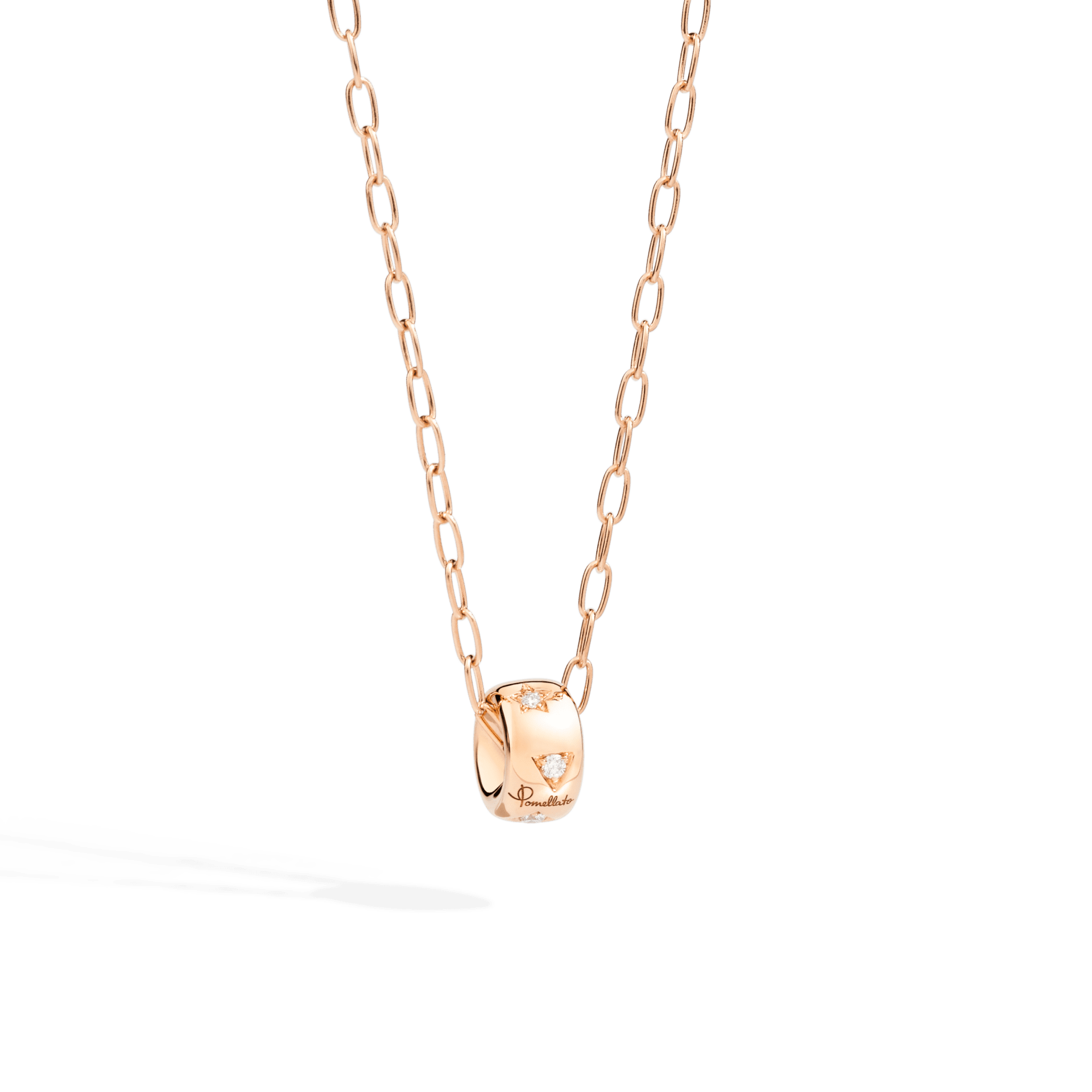 Iconica Rose Gold Diamond Necklace Length 16" adjustable to 18"