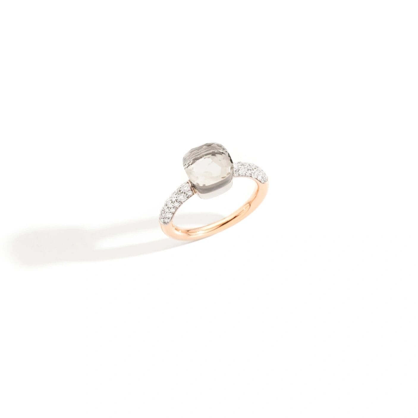 Nudo Petite White Topaz & Diamond Ring Size 6 3/4