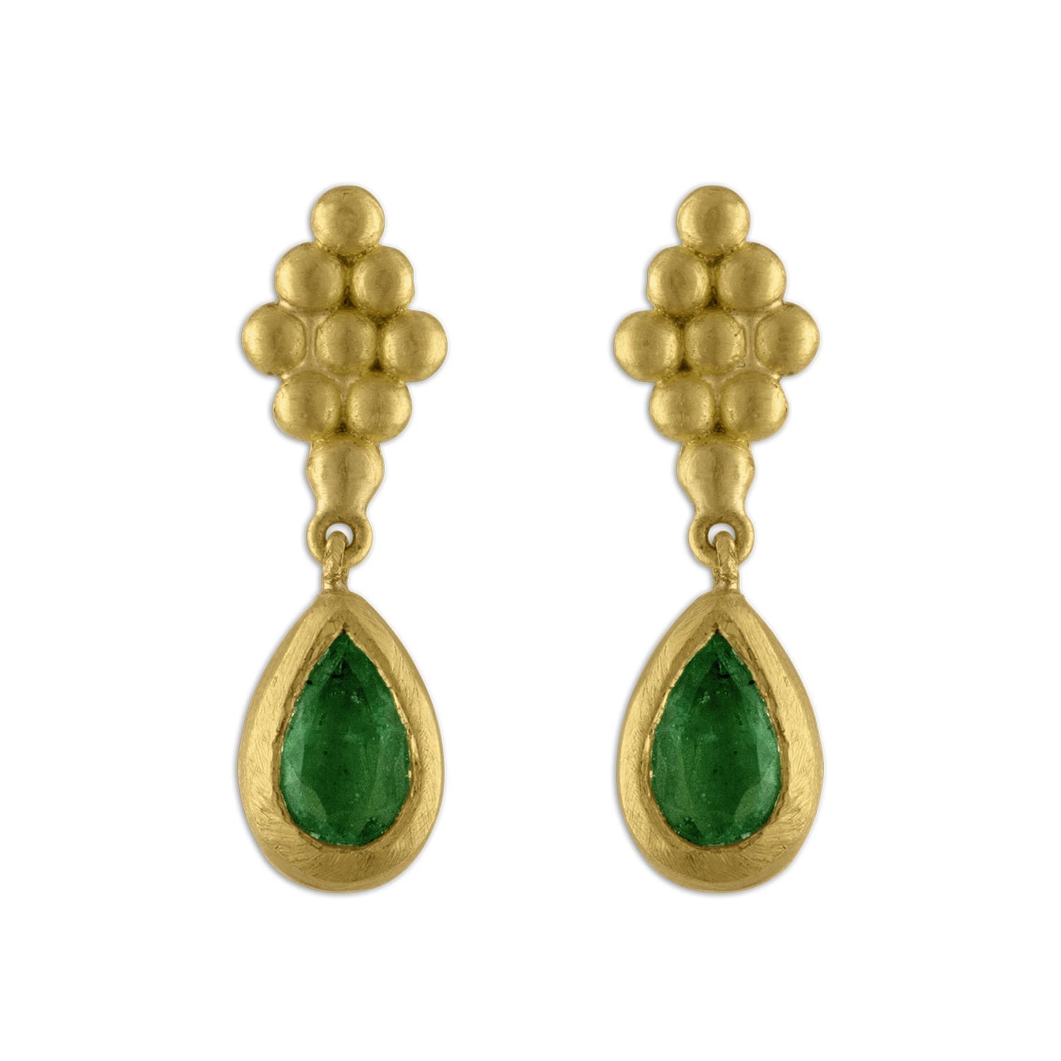 Nona Small Emerald Earrings