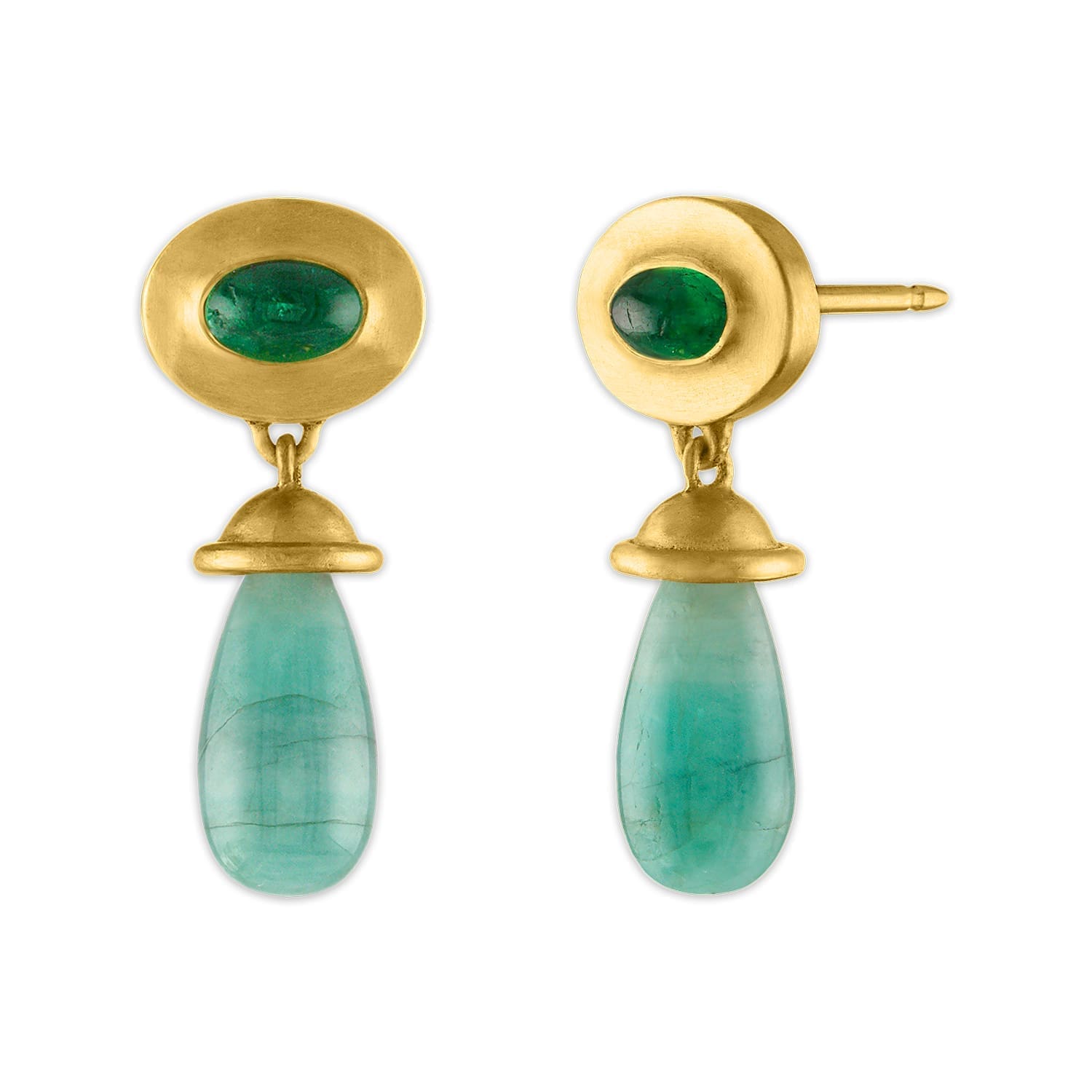 Alabastra Emerald Dangle Earrings