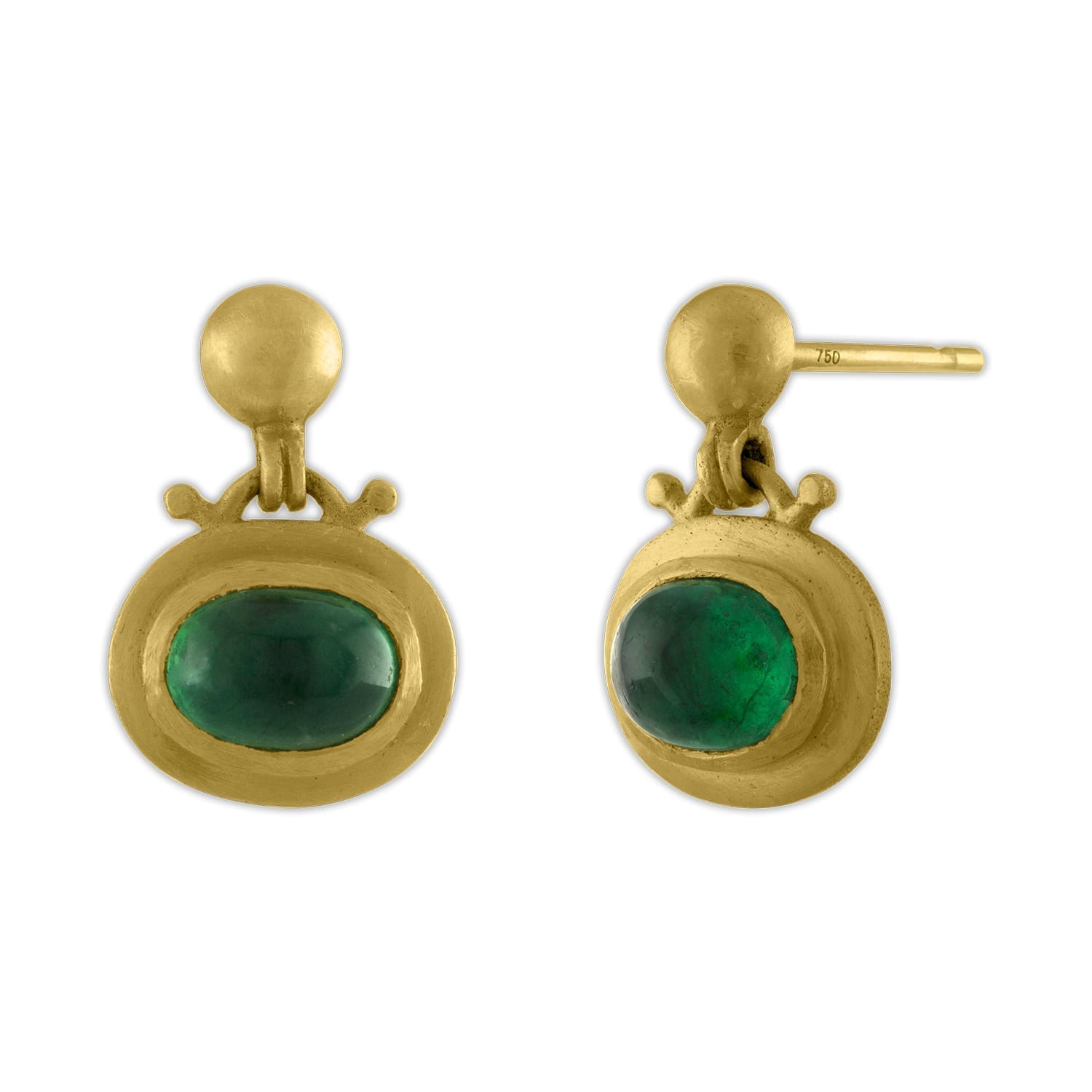 Bell Small Emerald Earrings