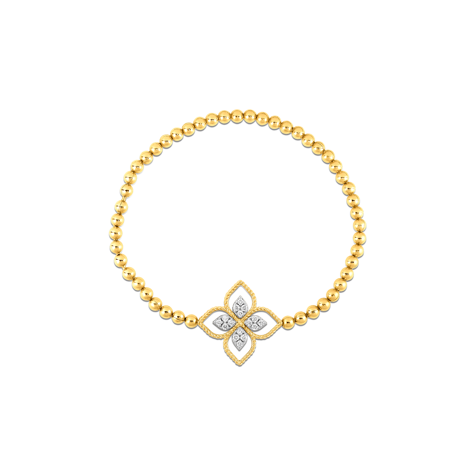 Principessa Two-Tone Petite Diamond Stretch Bracelet