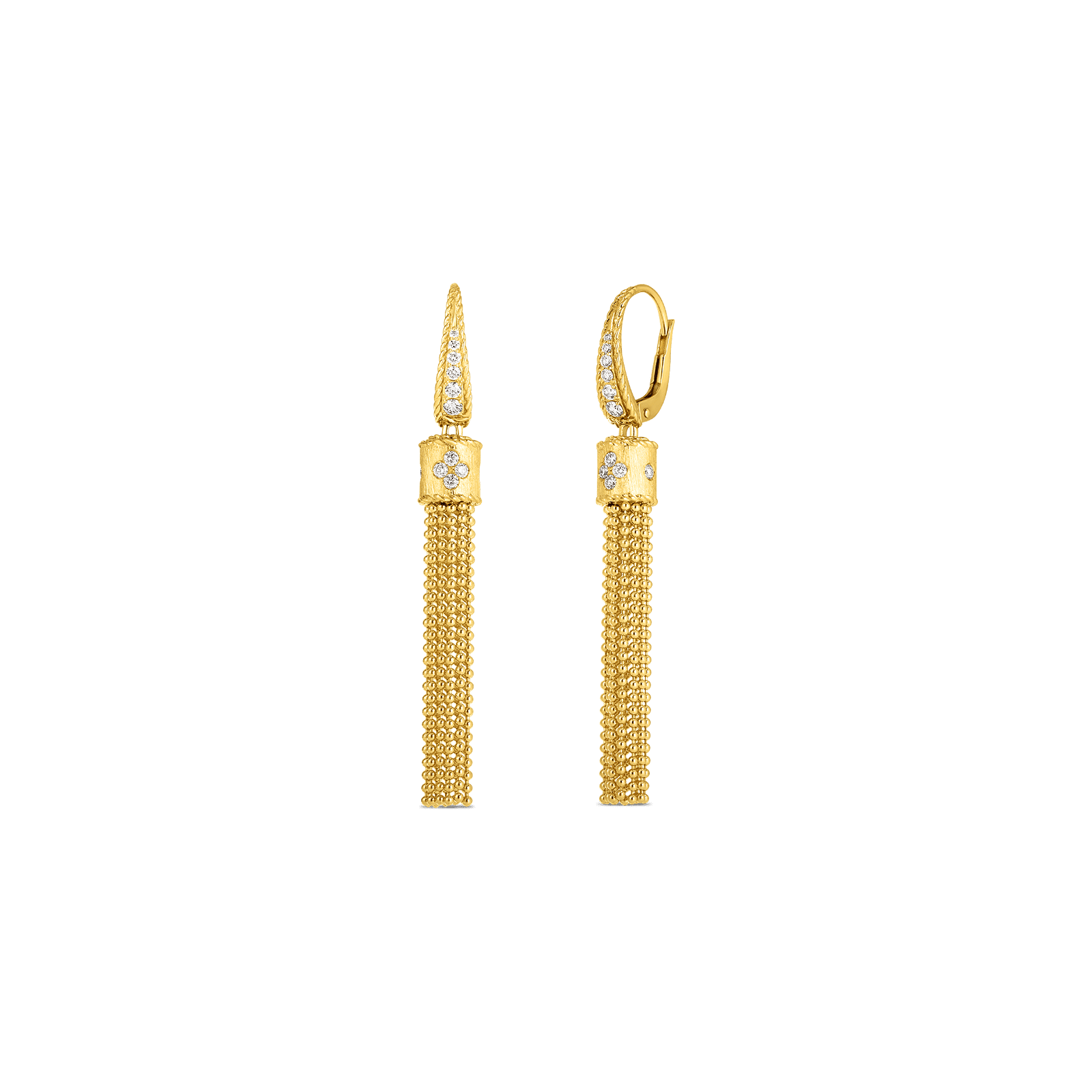 Princess Tassel Diamond Accent Drop Earrings