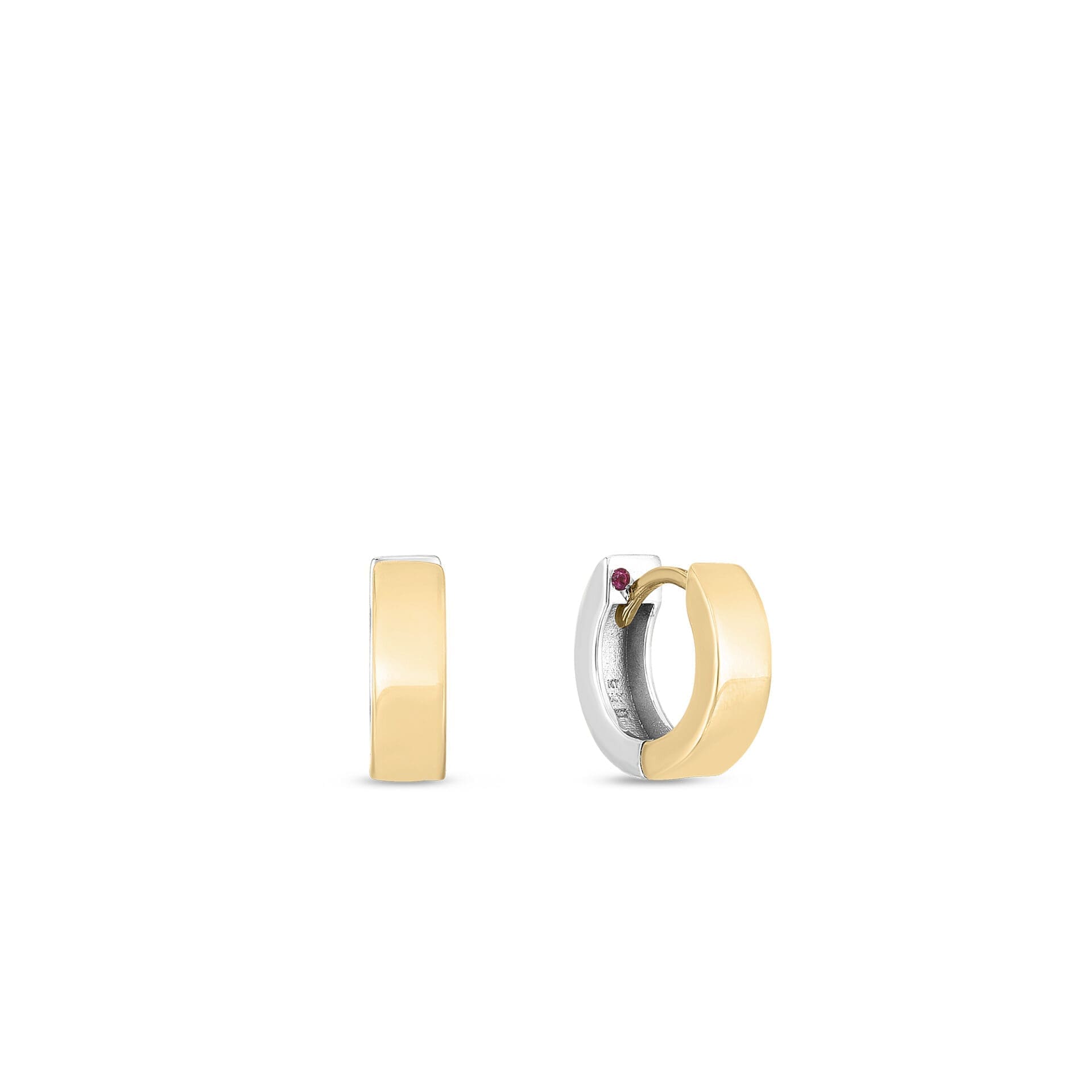 Oro Classic Two-Tone Small Reversible Earrings