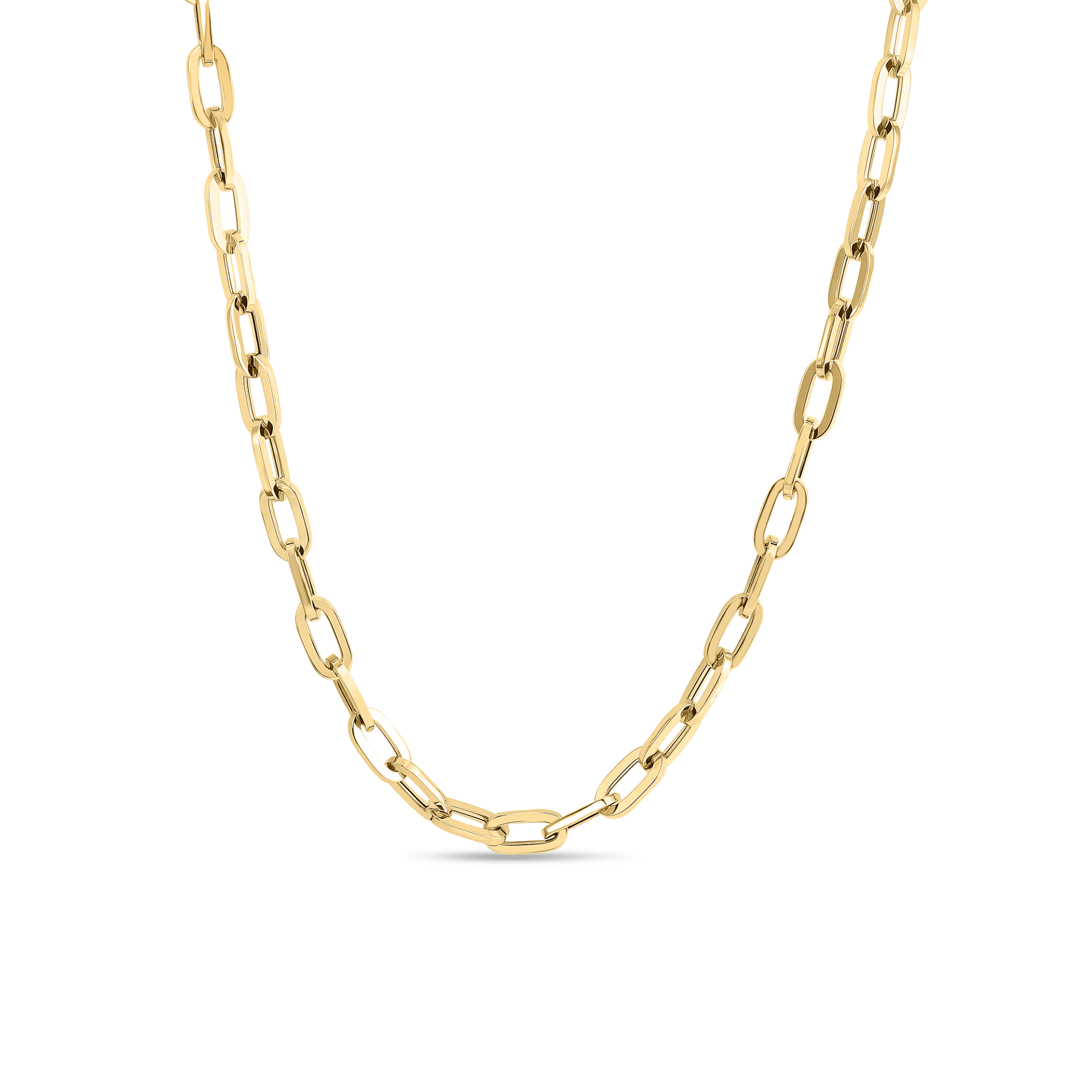 Classic Oro Yellow Gold Chain Necklace Length 22"