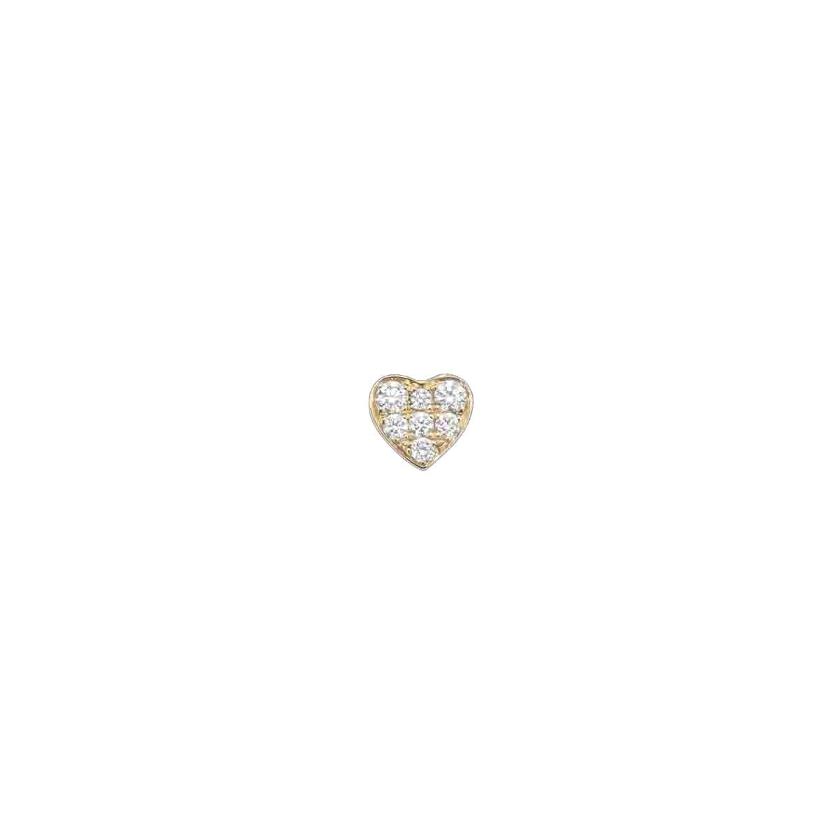 Heart Diamond Single Stud Earring