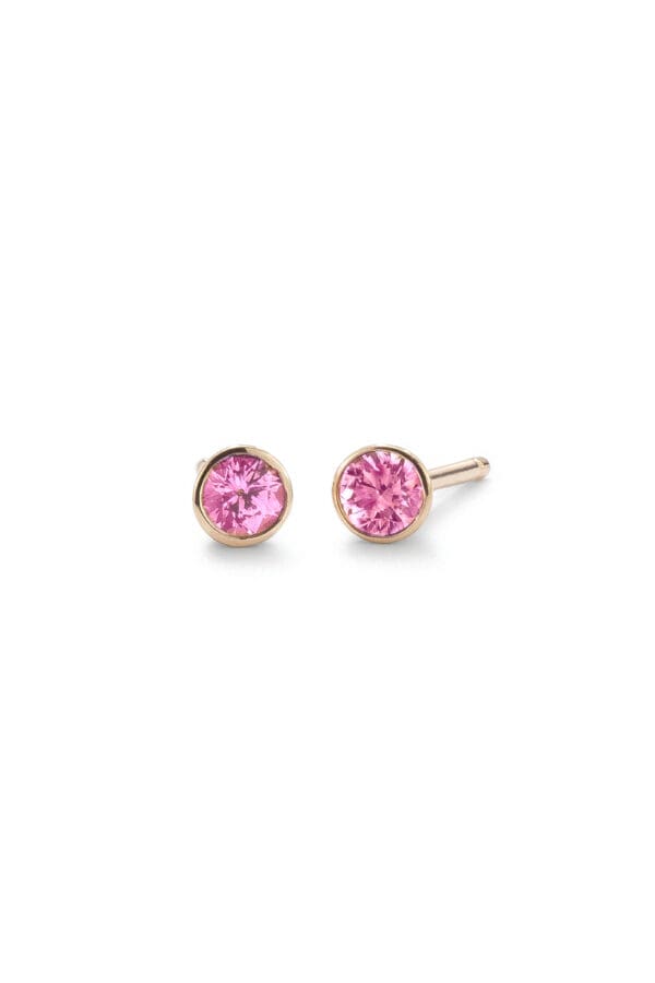 Strobe Pink Sapphire Single Stud Earring