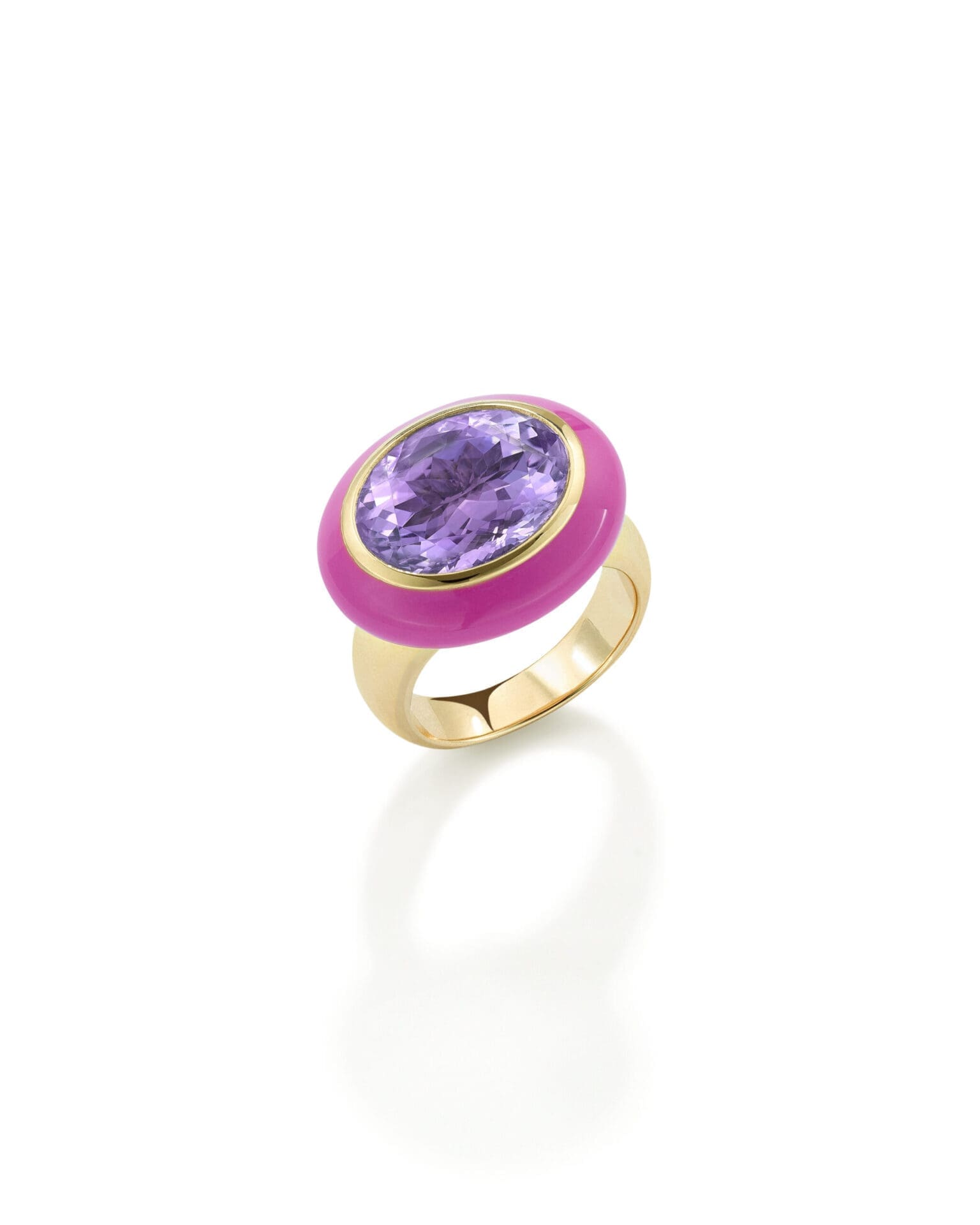 Arena Amethyst & Enamel Ring Size 7