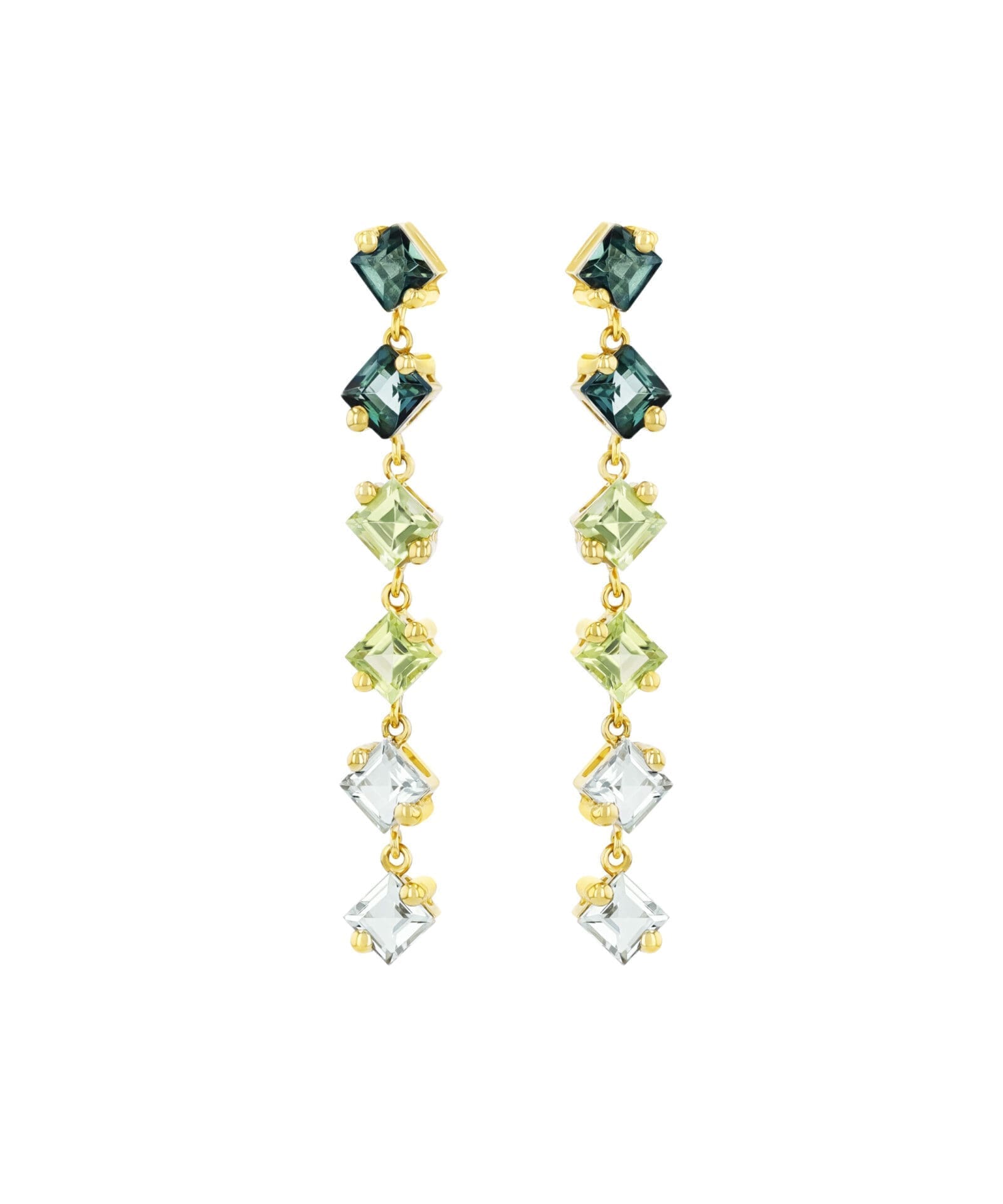 14 KYG Amalfi Princess Cut Drop Earrings