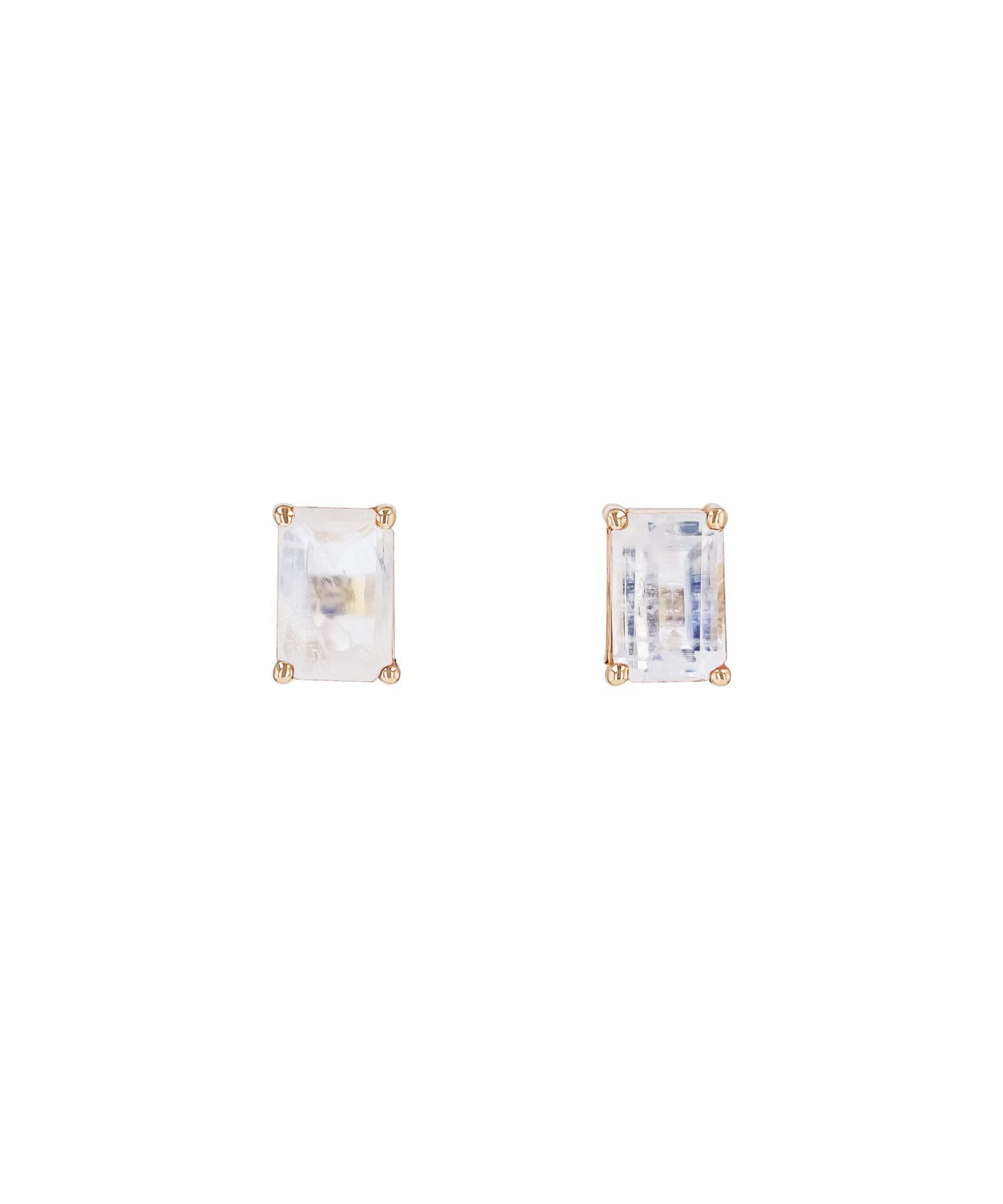 14Krg Emecut Moonstone Earring