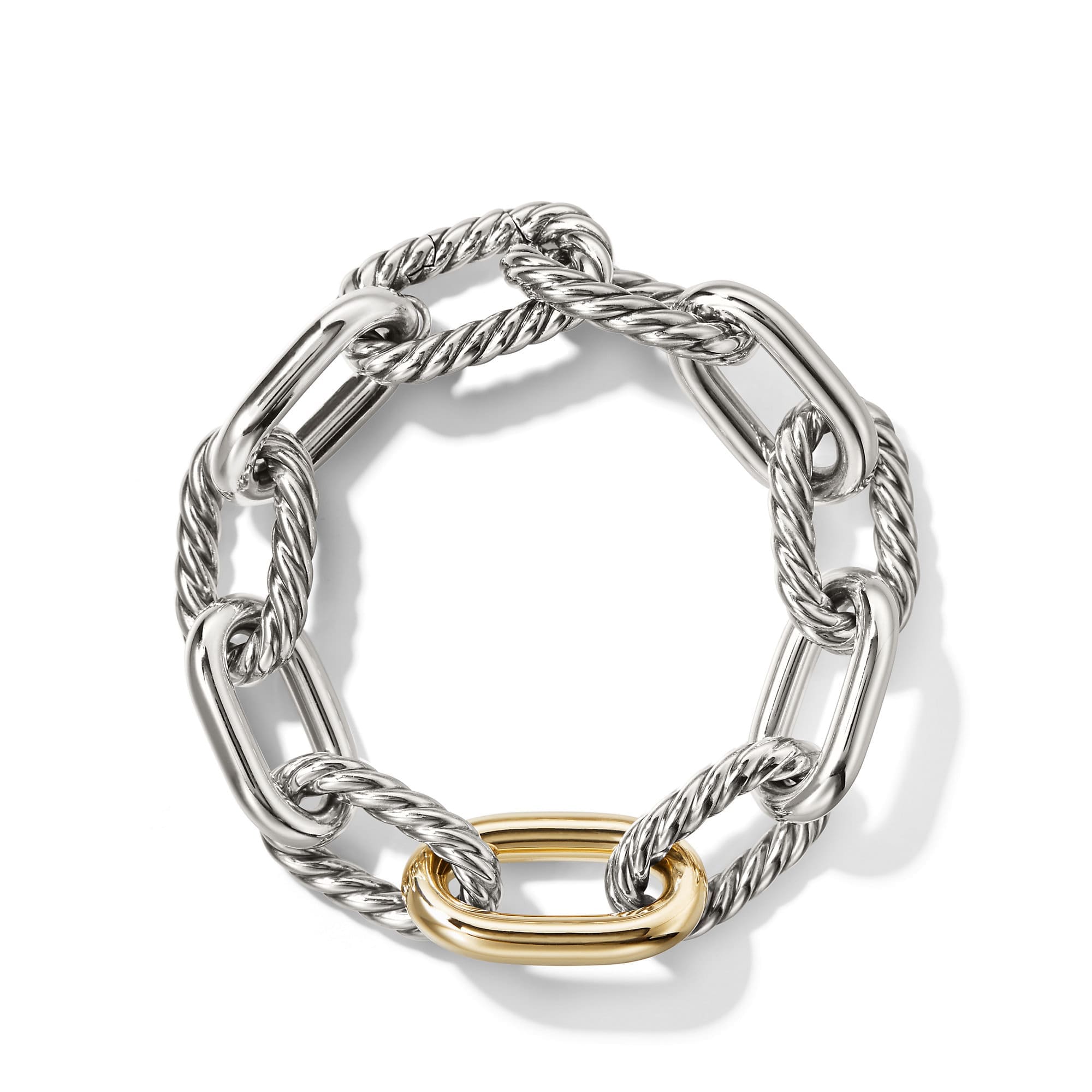 DY Madison® Chain Bracelet in Sterling Silver with 18K Yellow Gold