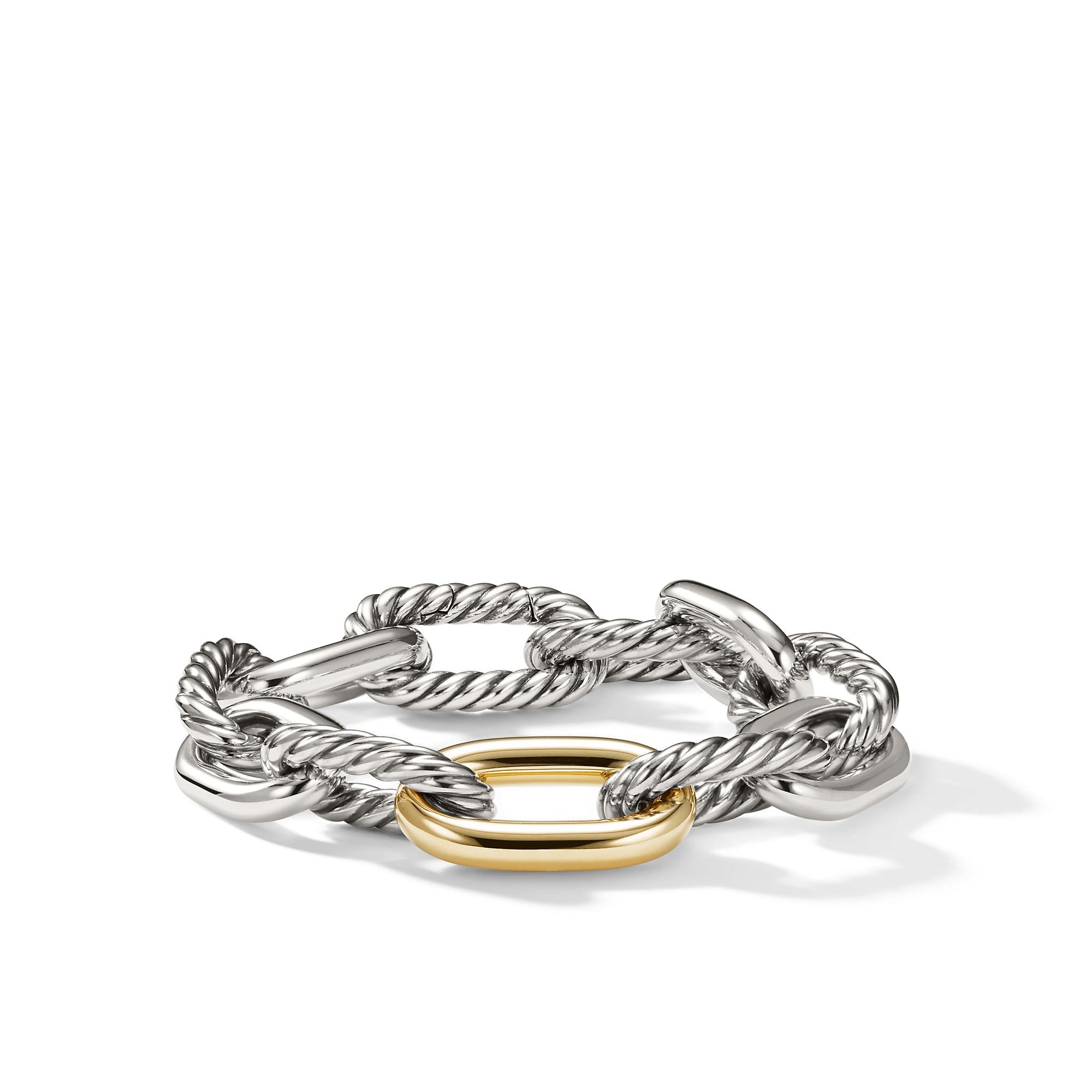 DY Madison® Chain Bracelet in Sterling Silver with 18K Yellow Gold