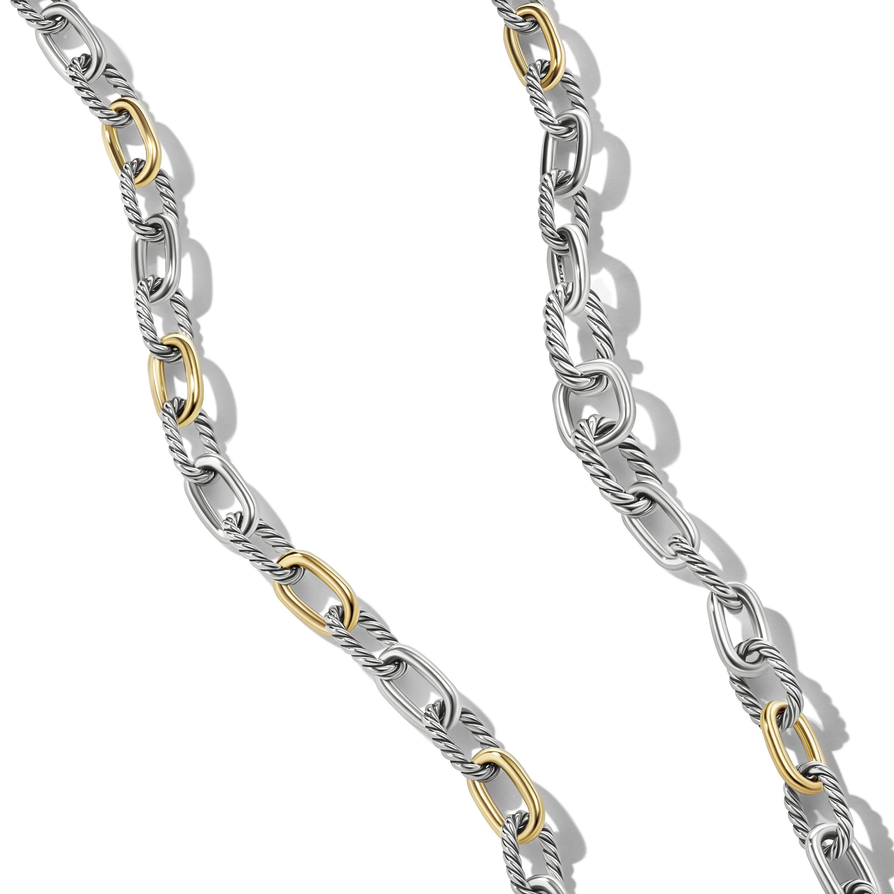 DY Madison® Chain Necklace in Sterling Silver with 18K Yellow Gold