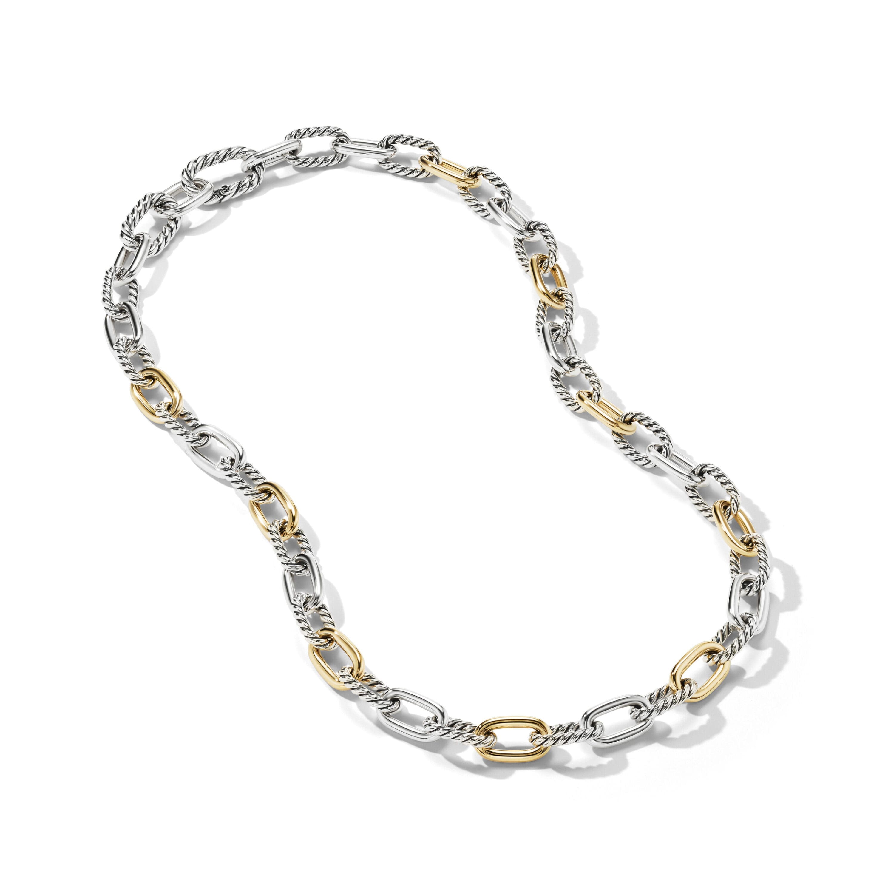 DY Madison® Chain Necklace in Sterling Silver with 18K Yellow Gold