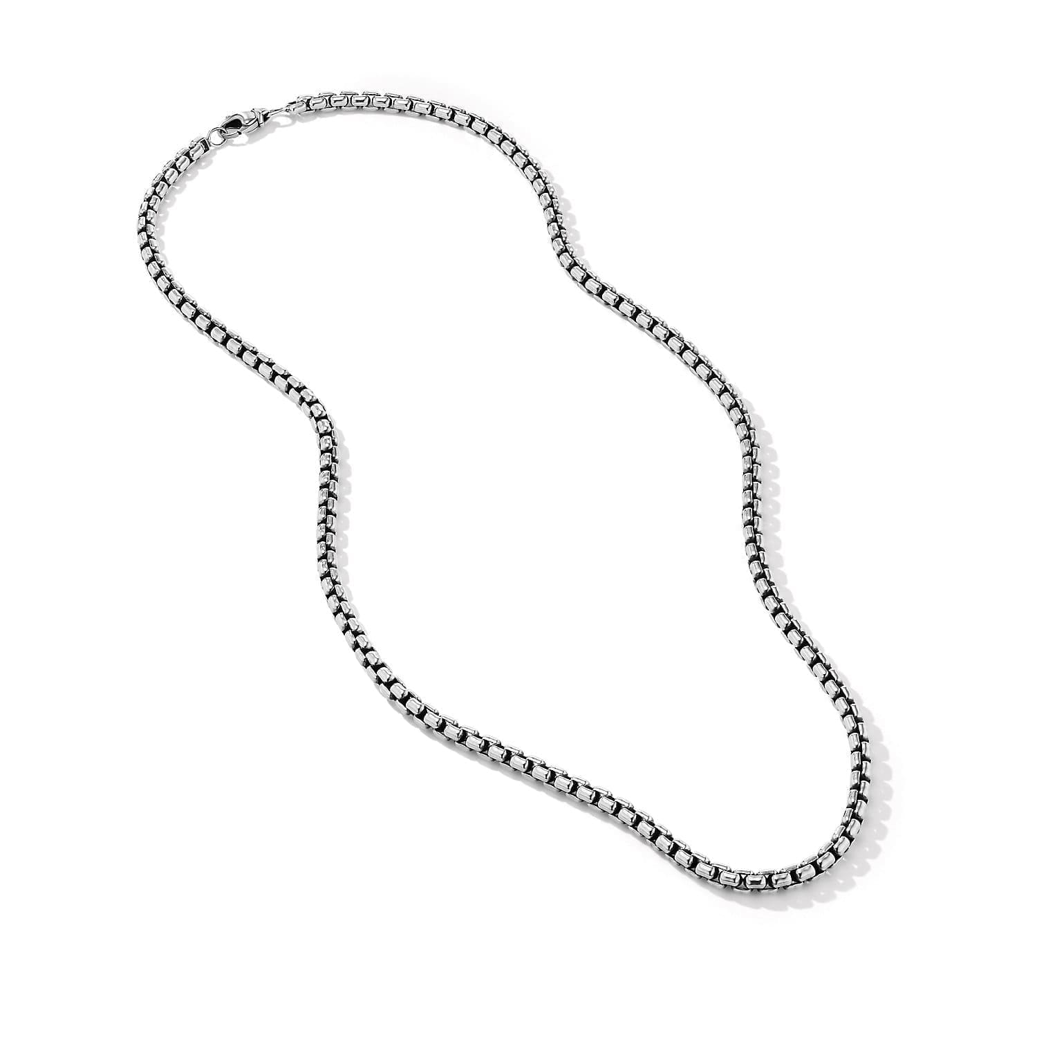 Box Chain Necklace in Sterling Silver
