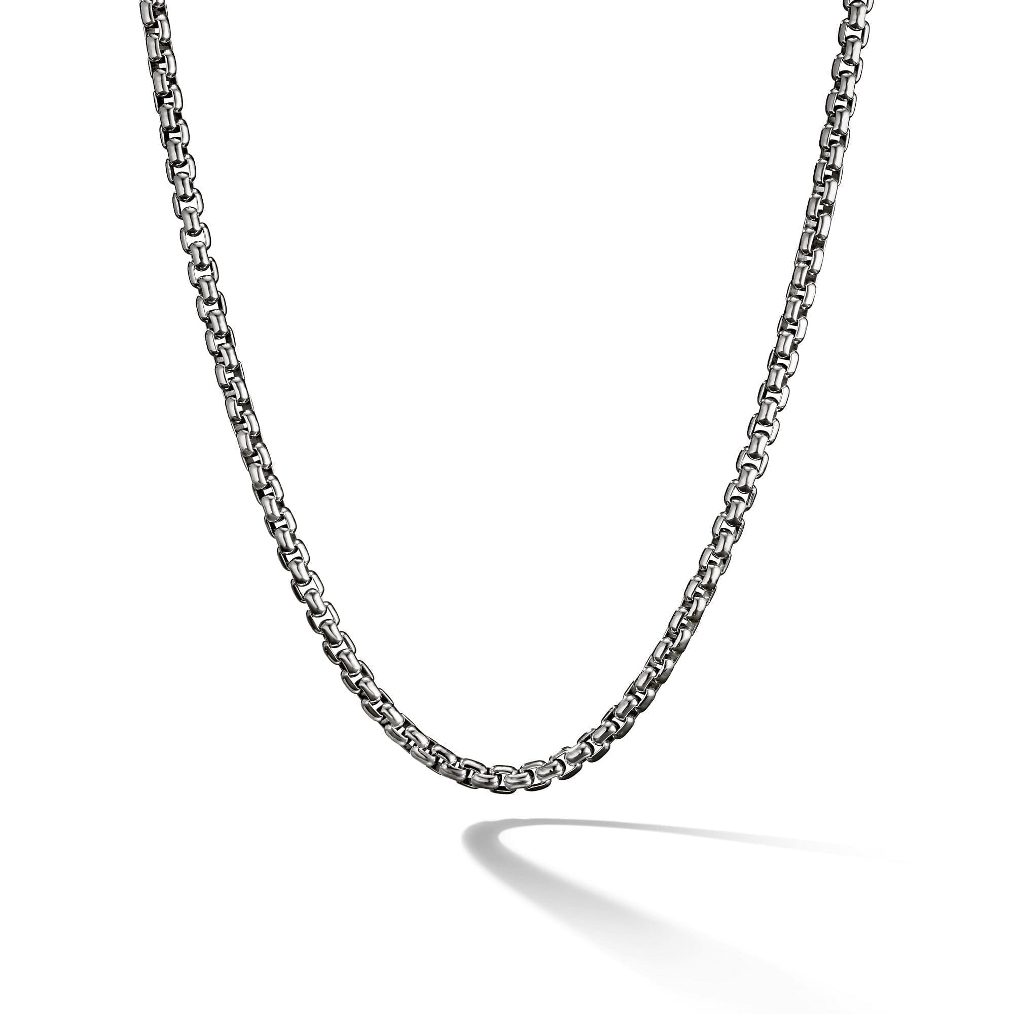 Box Chain Necklace in Sterling Silver