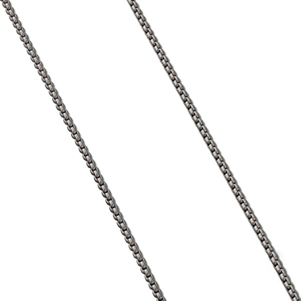 Box Chain Necklace in Grey Titanium, 2.7mm - Image 2