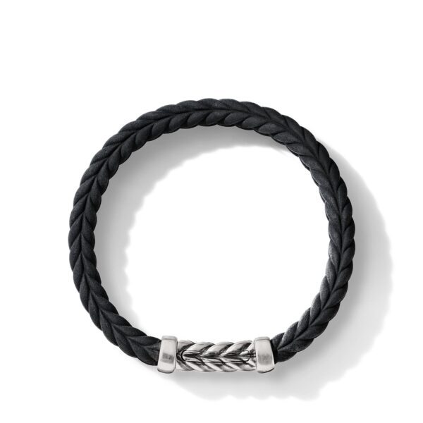 Chevron Black Rubber Bracelet - Image 2