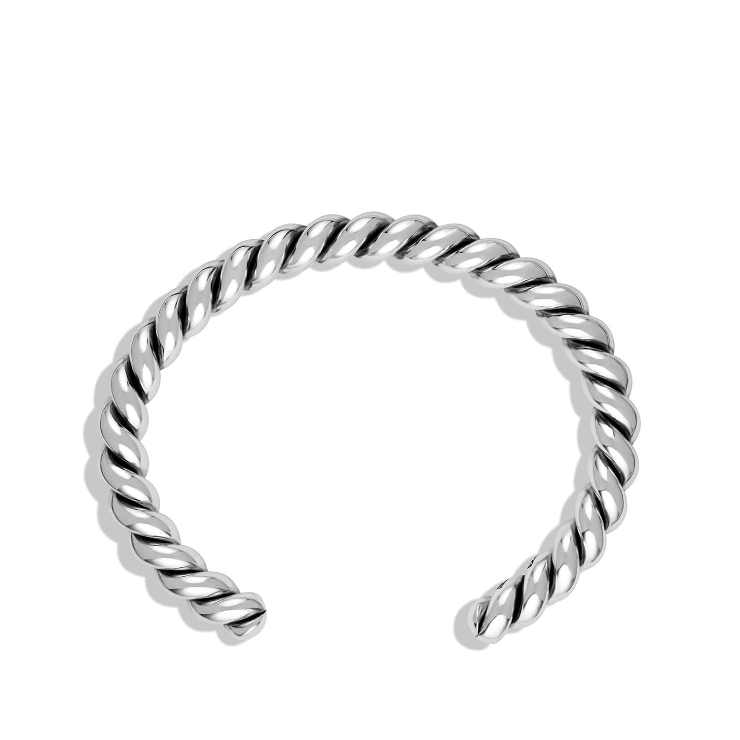Woven Box Chain Bracelet in Sterling Silver with Red Stainless Steel and Black Nylon