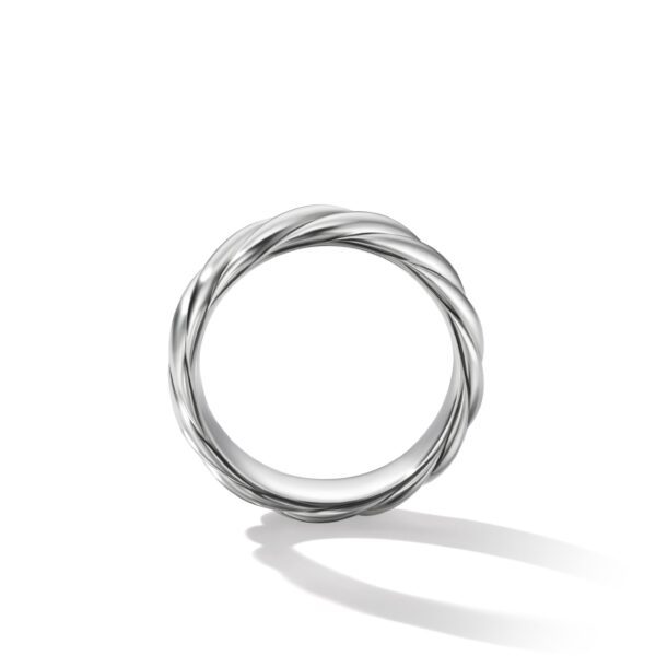Sculpted Cable Contour Band Ring in Sterling Silver - Image 2