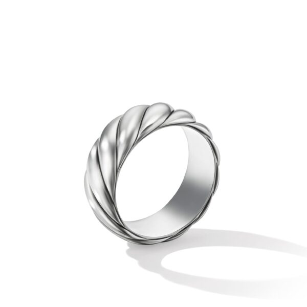Sculpted Cable Contour Band Ring in Sterling Silver - Image 4