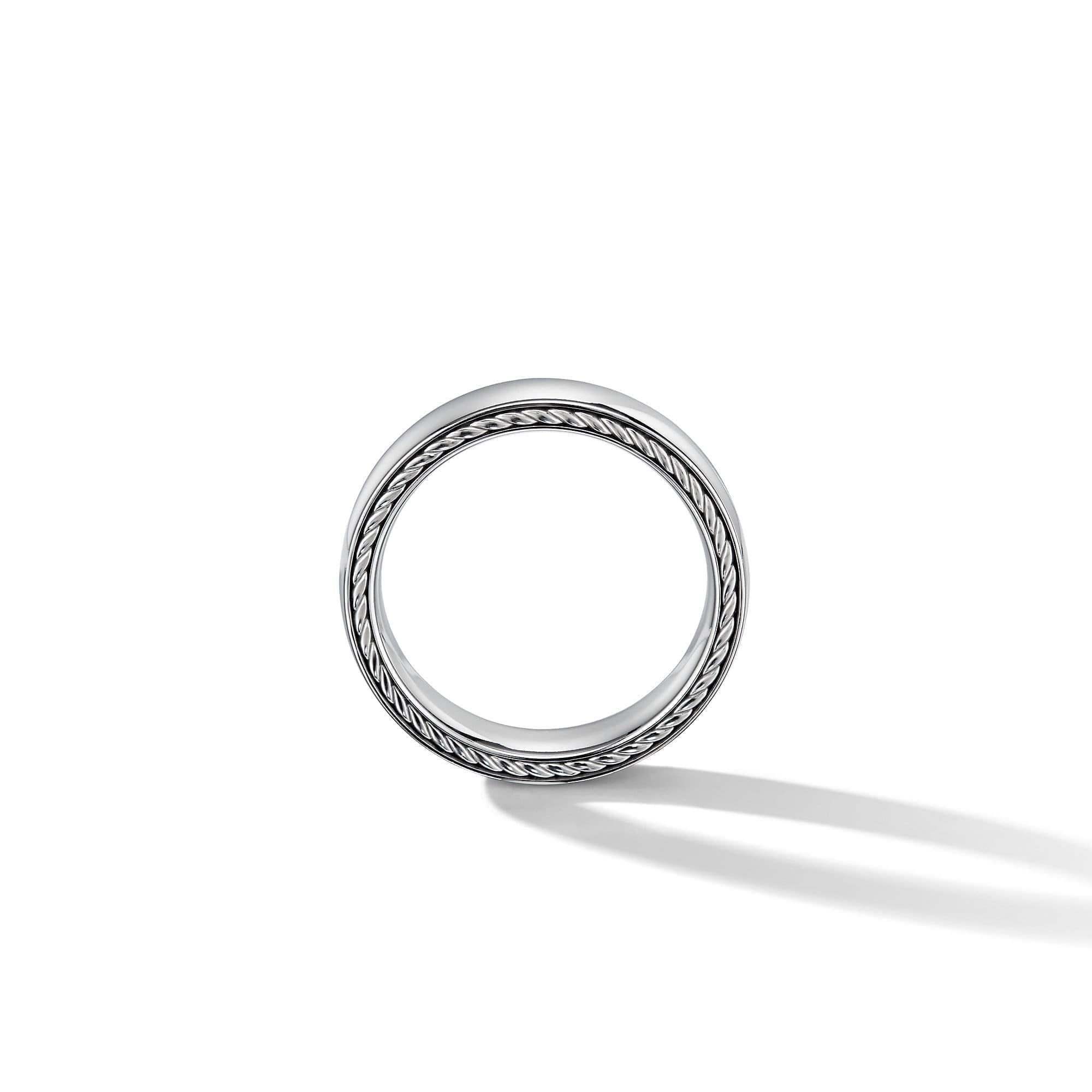 Streamline Band Ring in 18K White Gold, 6mm