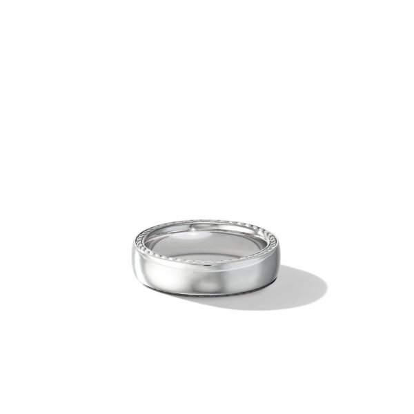 Streamline Band Ring in 18K White Gold, 6mm