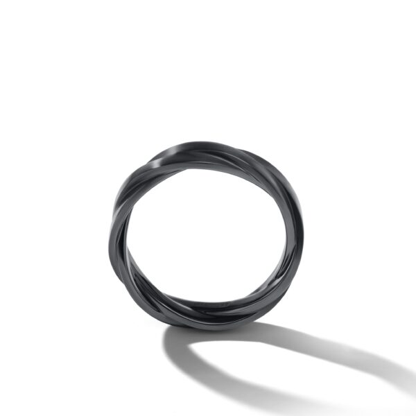 DY Heliosâ„¢ Band Ring in Black Titanium, 6mm - Image 2