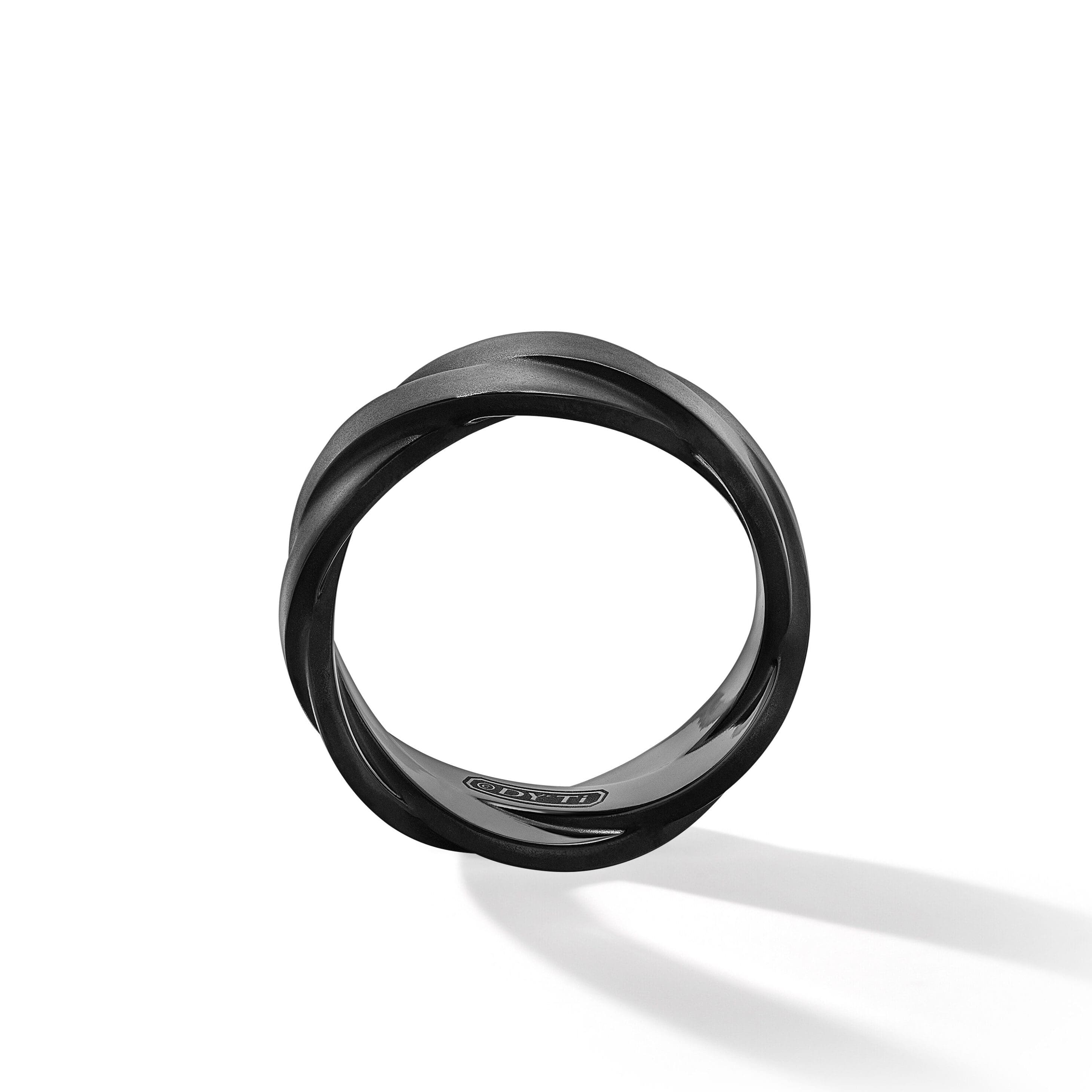 DY Heliosâ„¢ Band Ring in Black Titanium, 9mm
