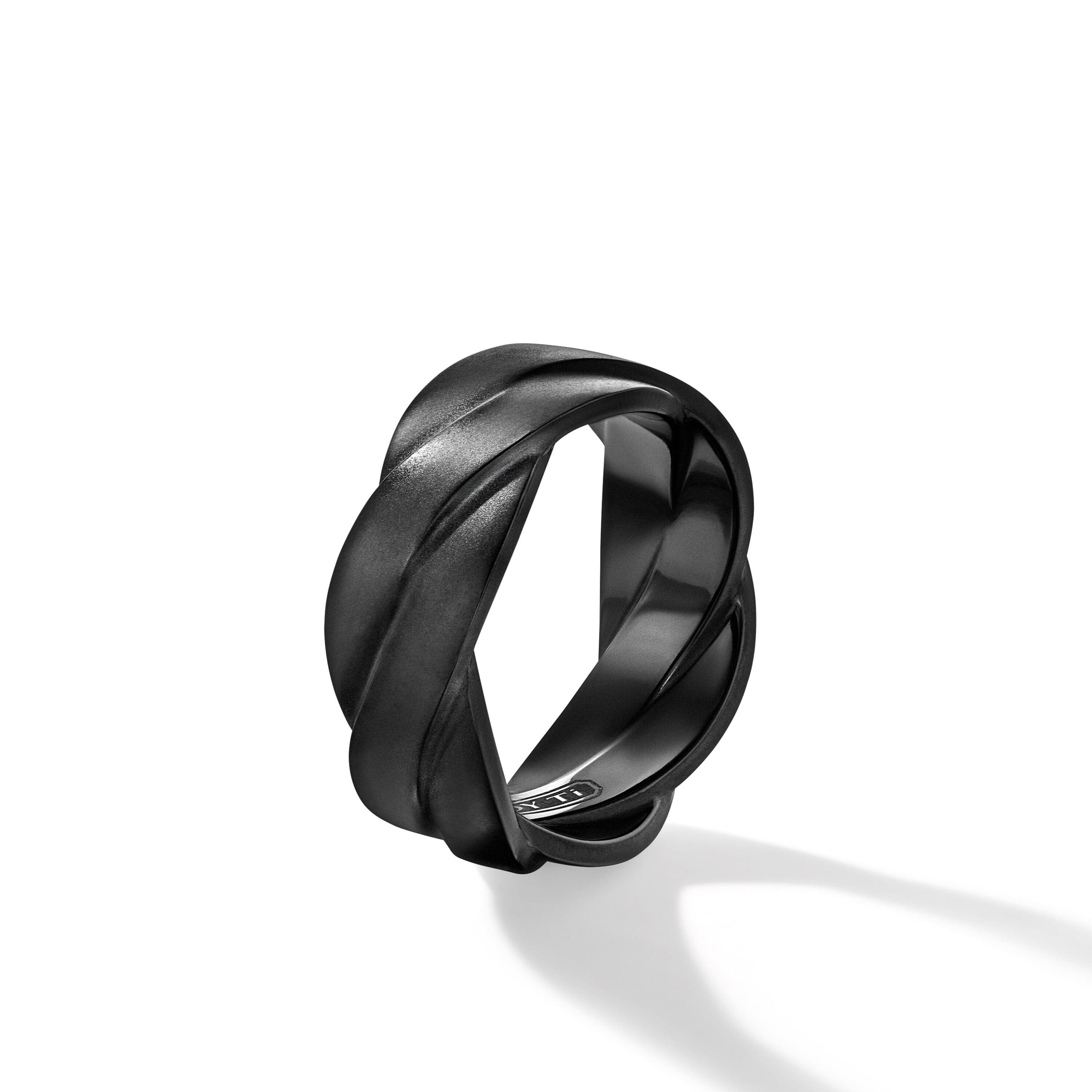 DY Heliosâ„¢ Band Ring in Black Titanium, 9mm