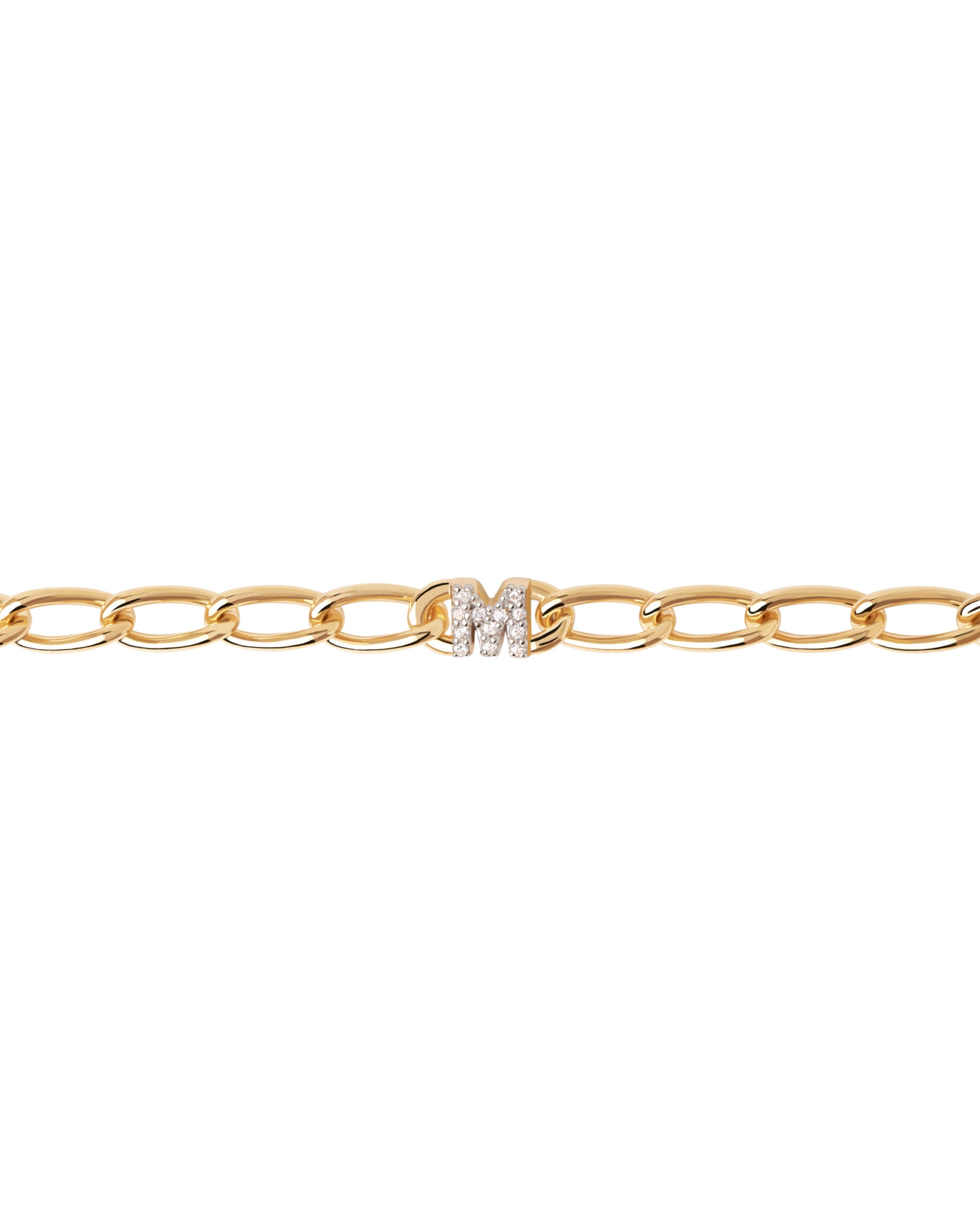 Letter M Chain Bracelet