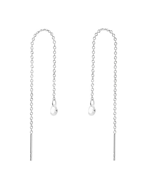 Waterfall drop silver Earrings