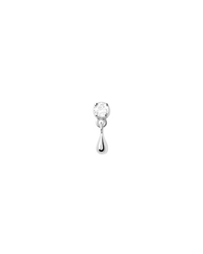 Water single stud Earring, Silver