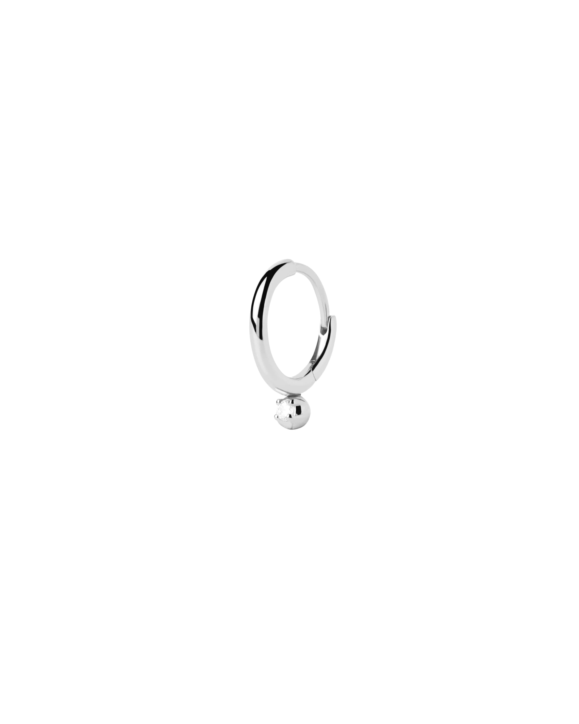 Tide silver single hoop Earring