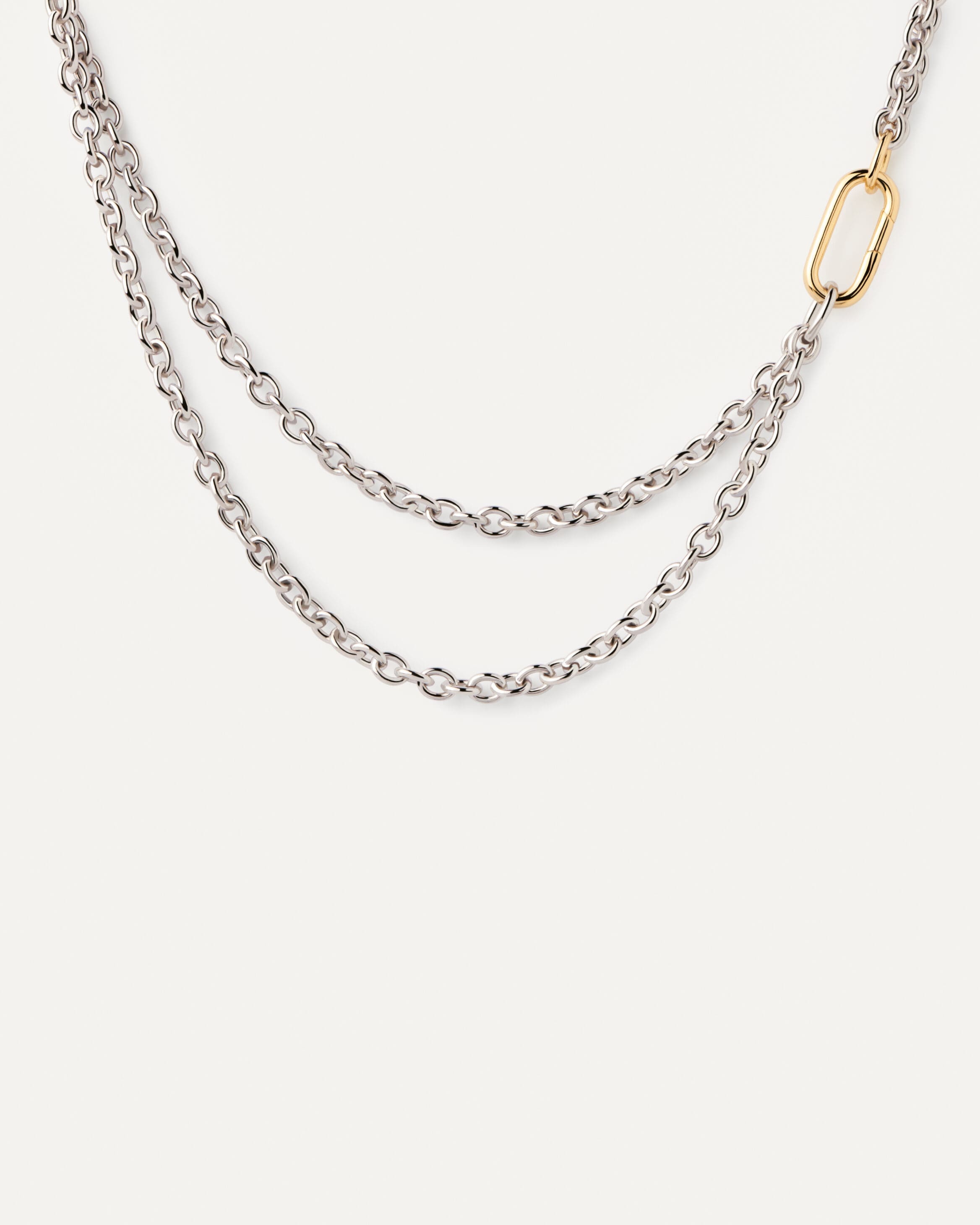 Double Beat Chain Necklace