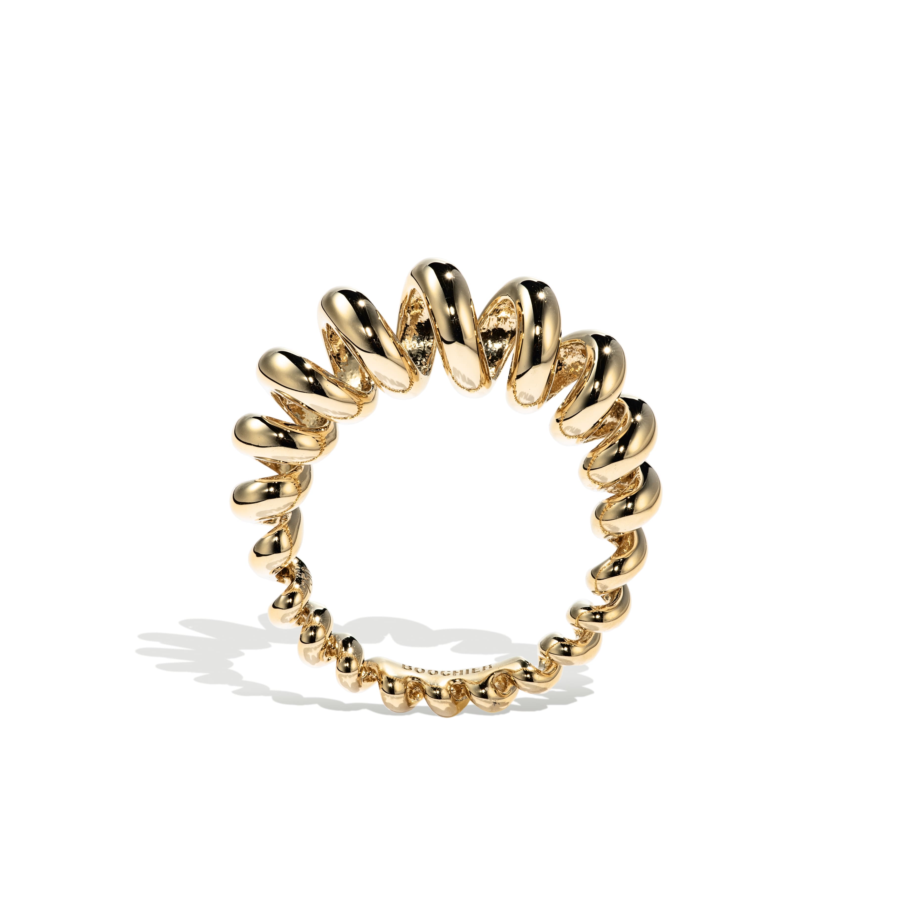 18YG JUMBO SLINKEE RING, SIZE 7