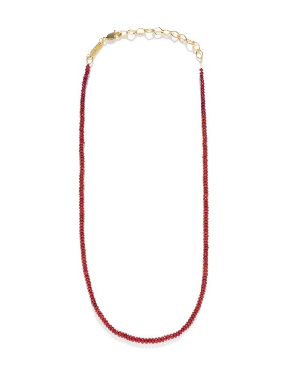 Small Ruby Bead Necklace