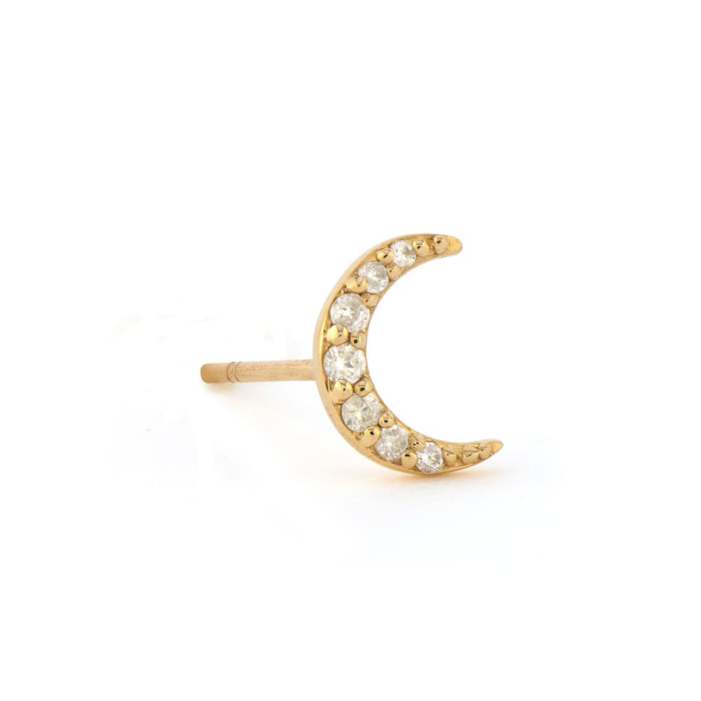 Pave Moon Stud