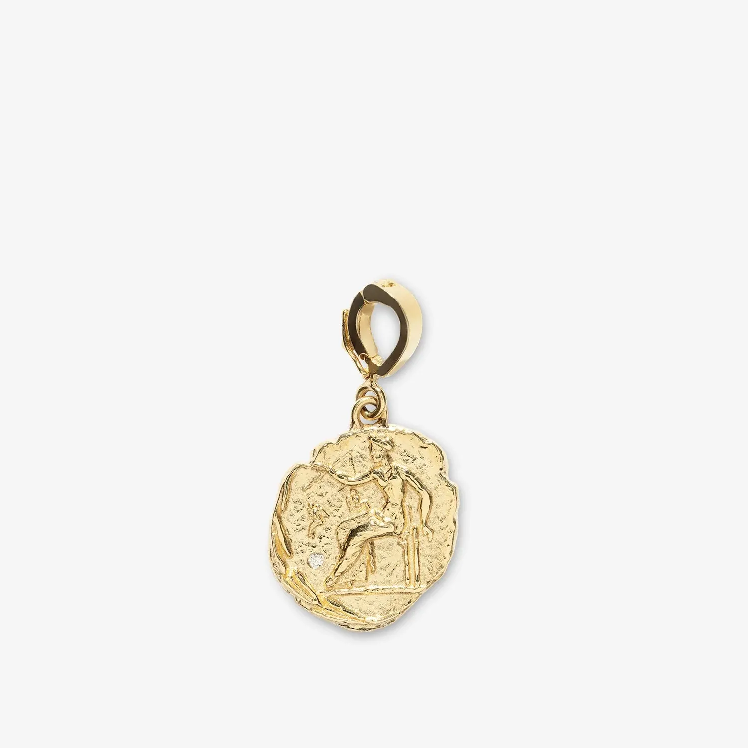 Aphrodite Small Diamond Coin Charm