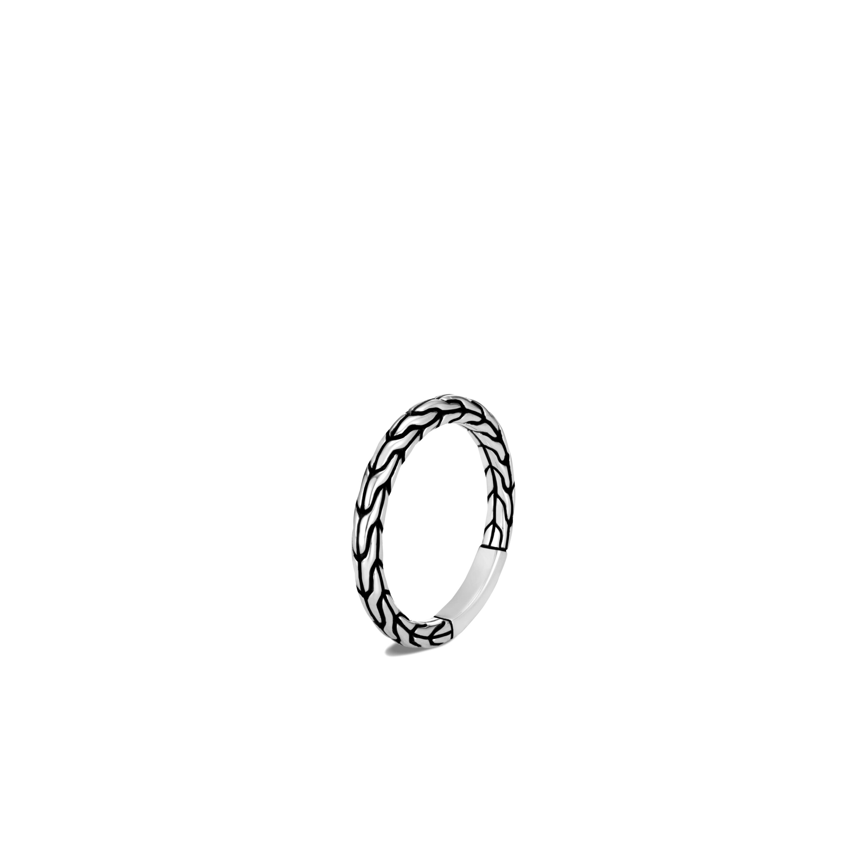 John Hardy Essentials Silver 2.5mm Band Ring