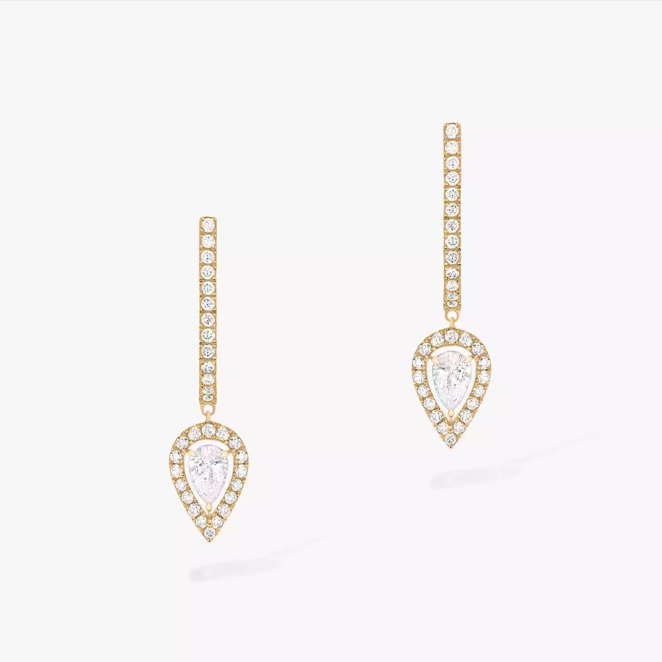 Joy Hoop Pear Diamond Earrings