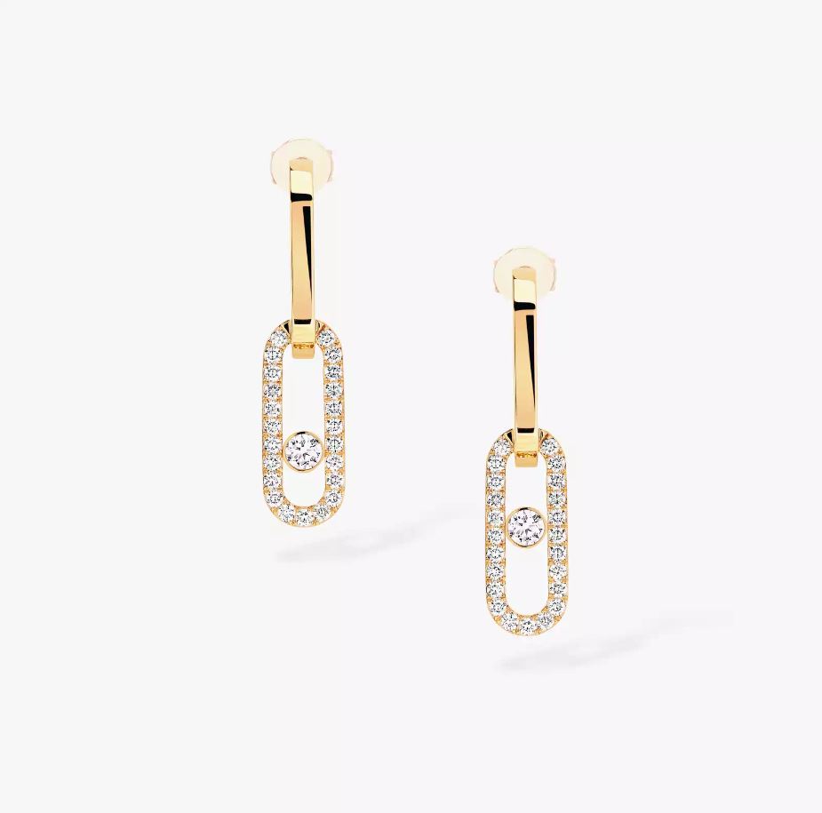 Move Link Diamond Drop Earrings