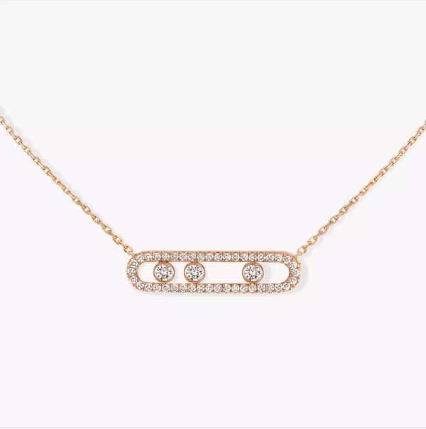 Gold Necklace Move Diamond Pavé