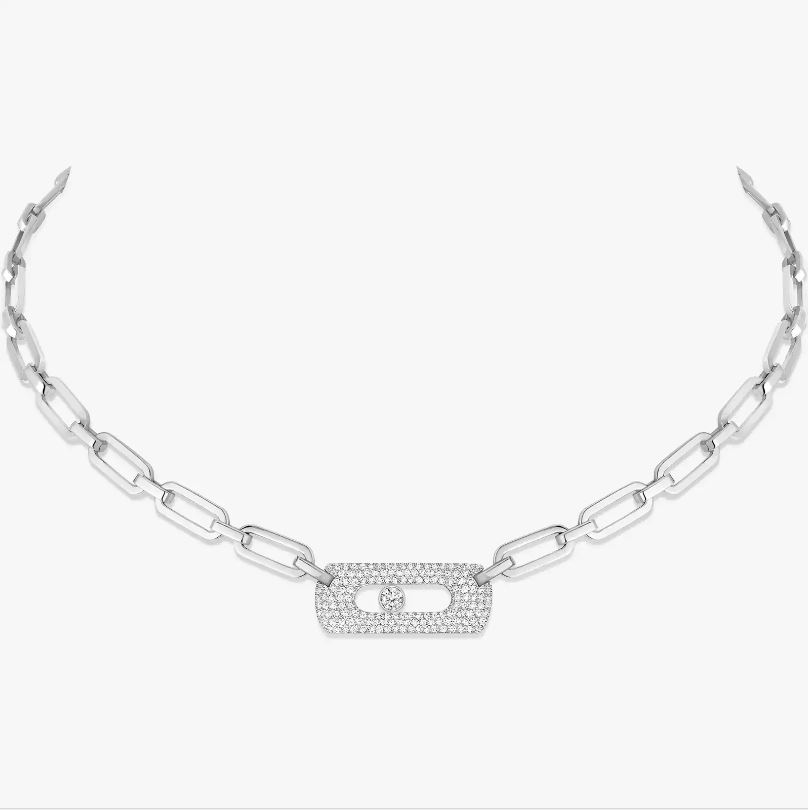 Move Link White Gold Necklace