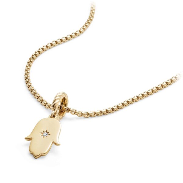 Cancer Amulet in 18K Yellow Gold with Diamonds, 28.7mm - Image 3