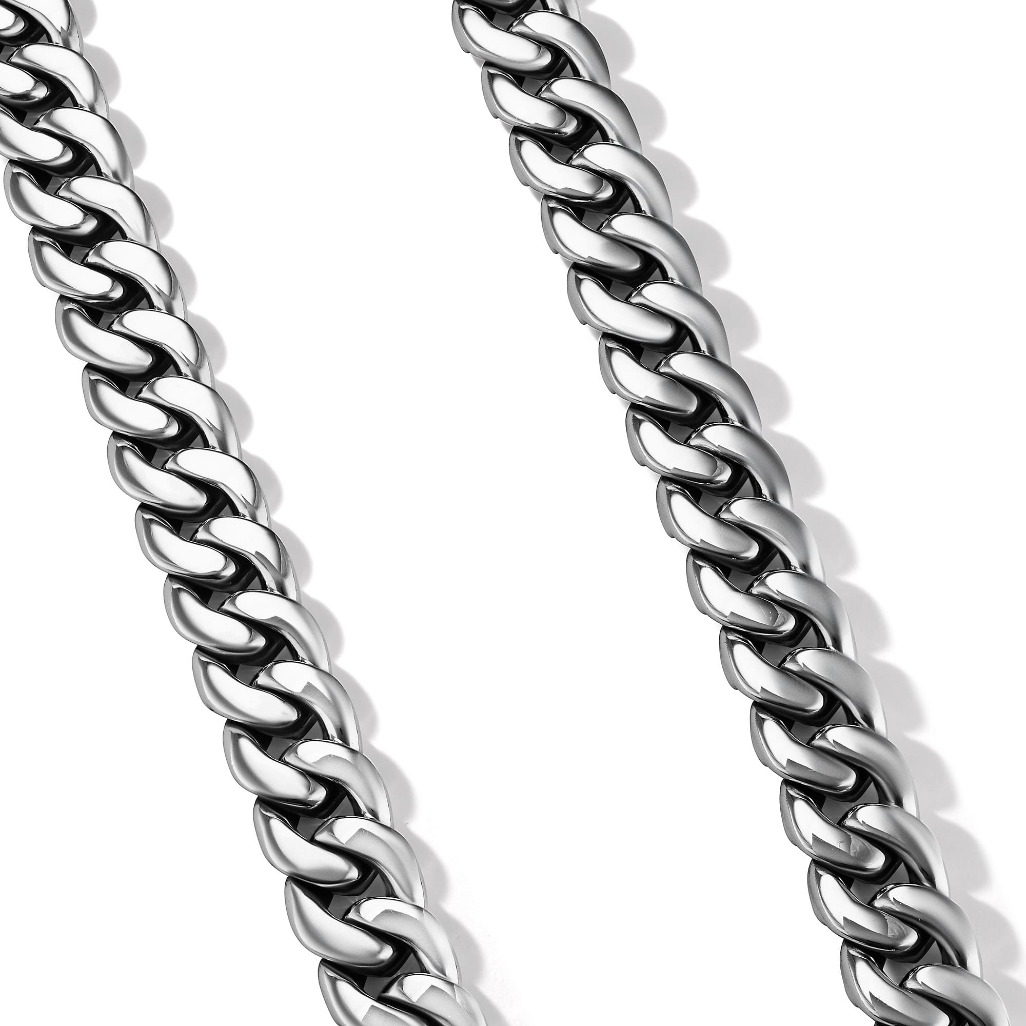 Curb Chain Necklace in Sterling Silver, 11.5mm