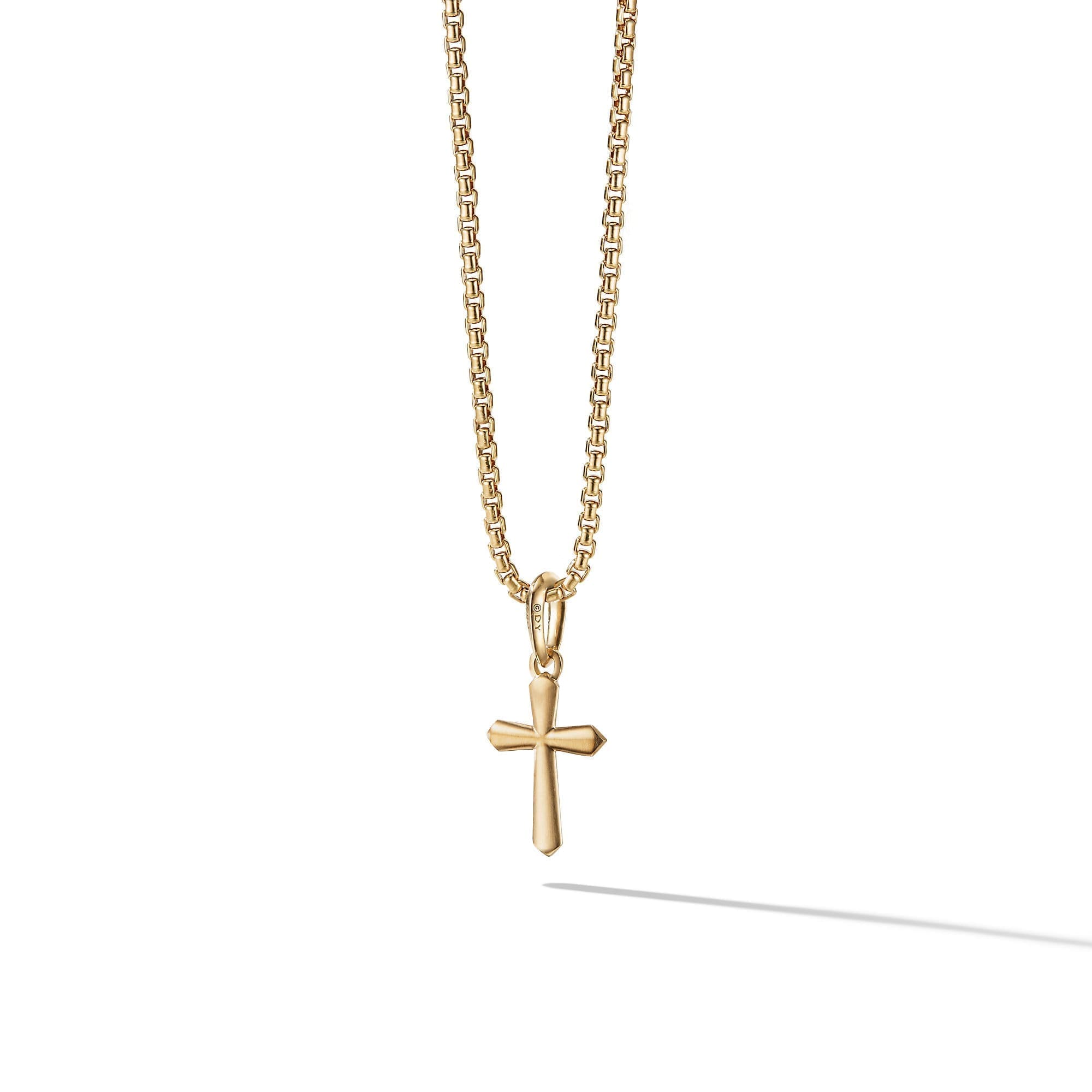 Roman Cross Amulet in 18K Yellow Gold, 19mm