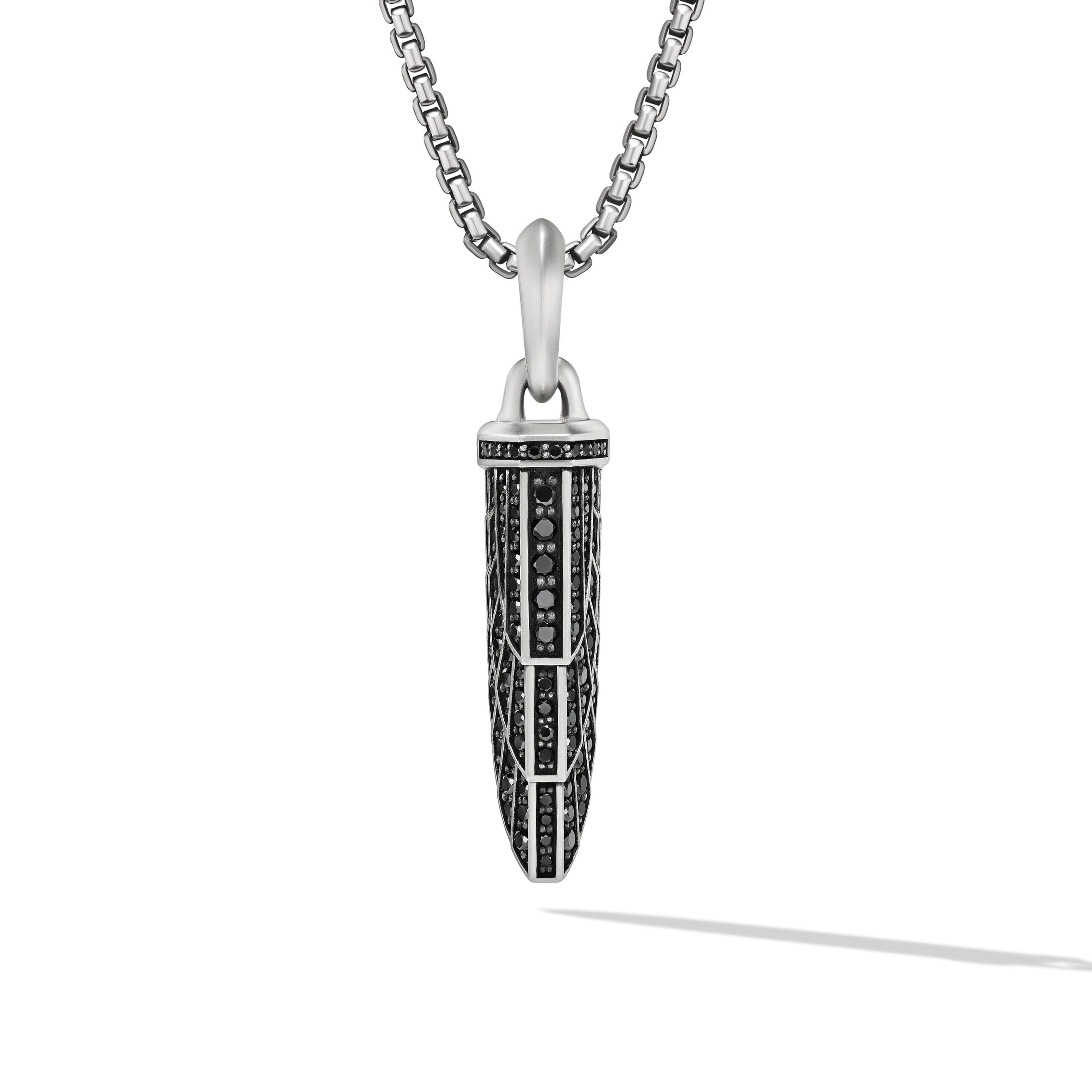 Empire Amulet with Full Pavé Black Diamonds